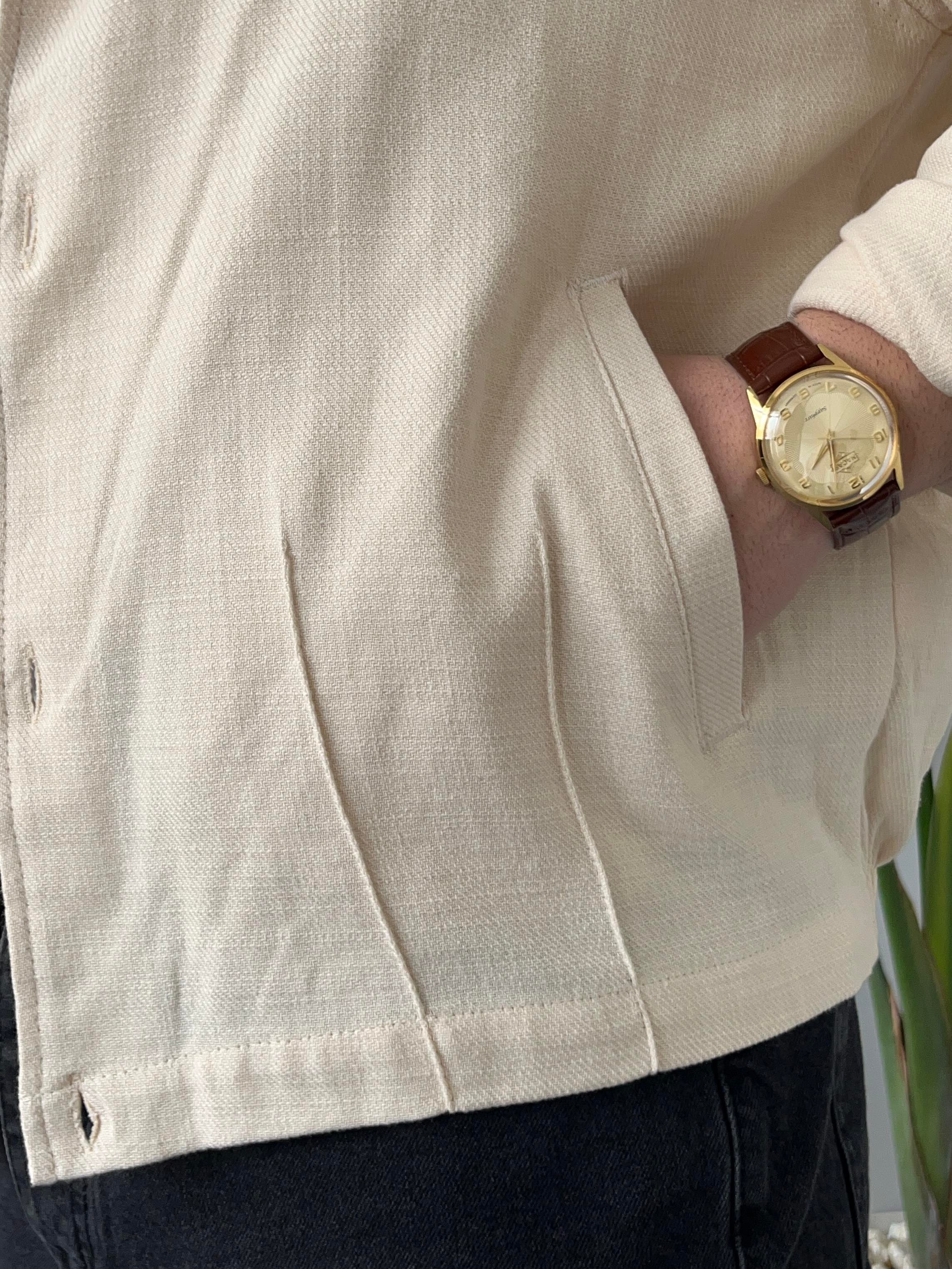 Krem Casual Ceket