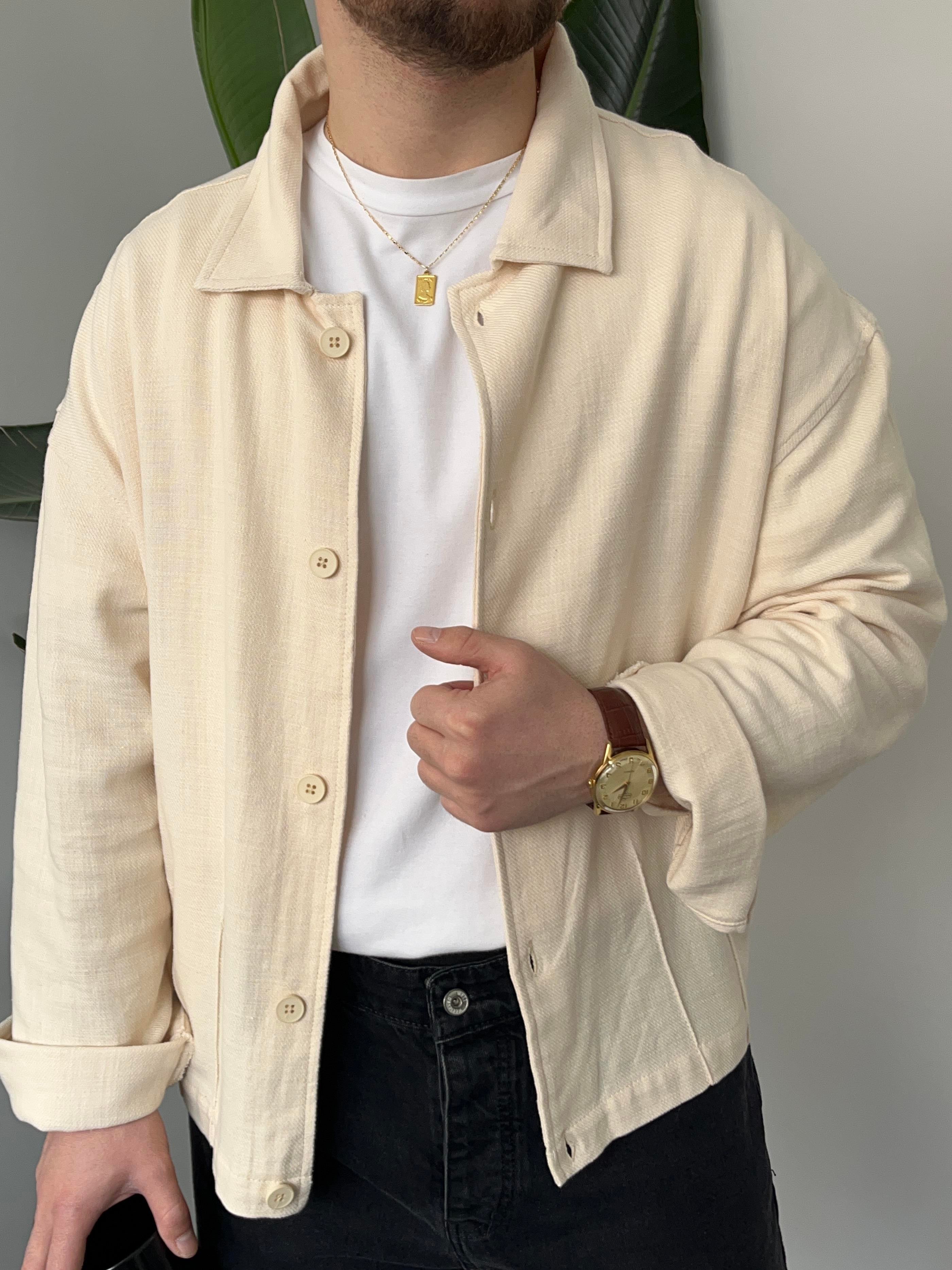 Krem Casual Ceket