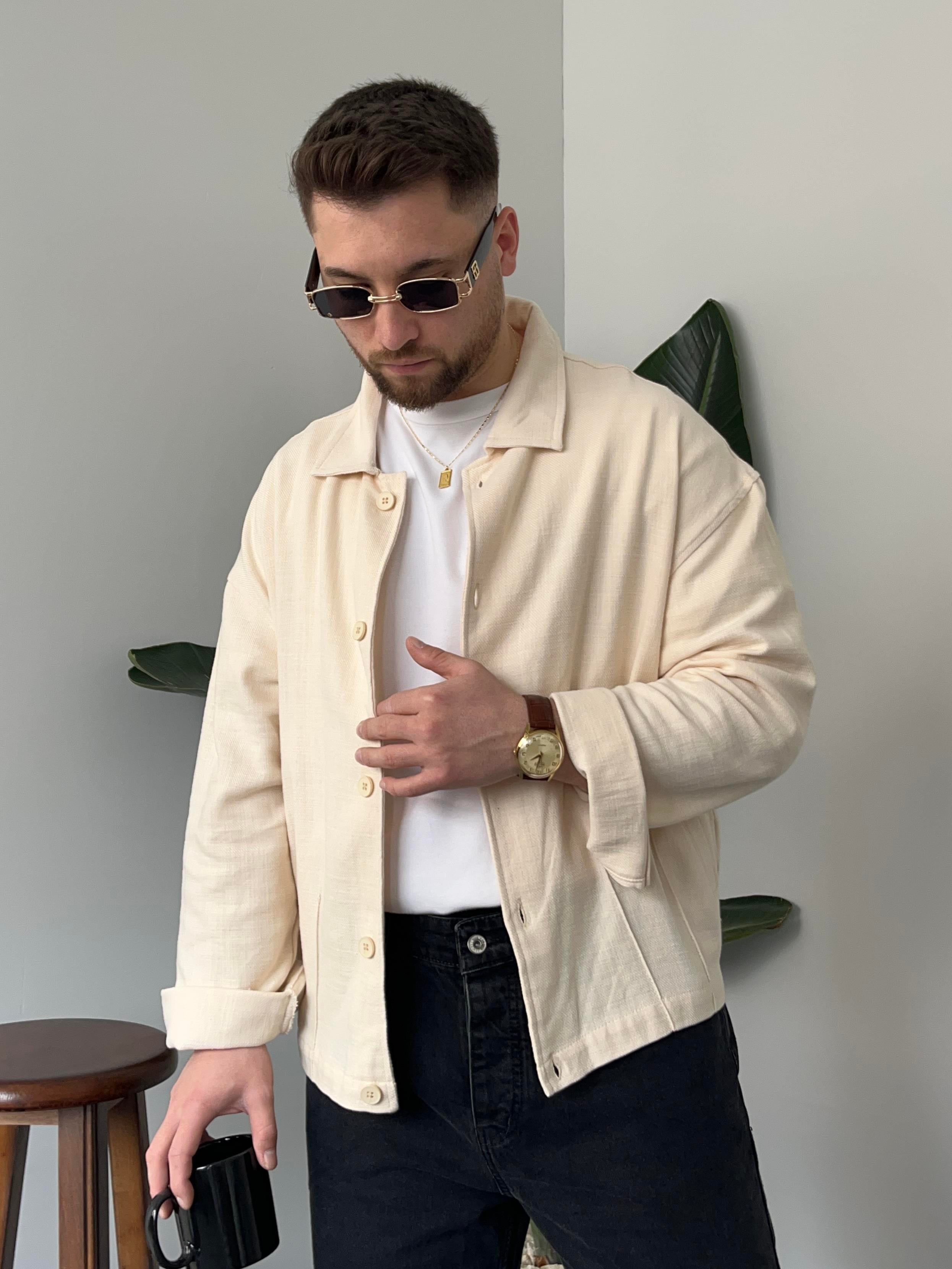 Krem Casual Ceket