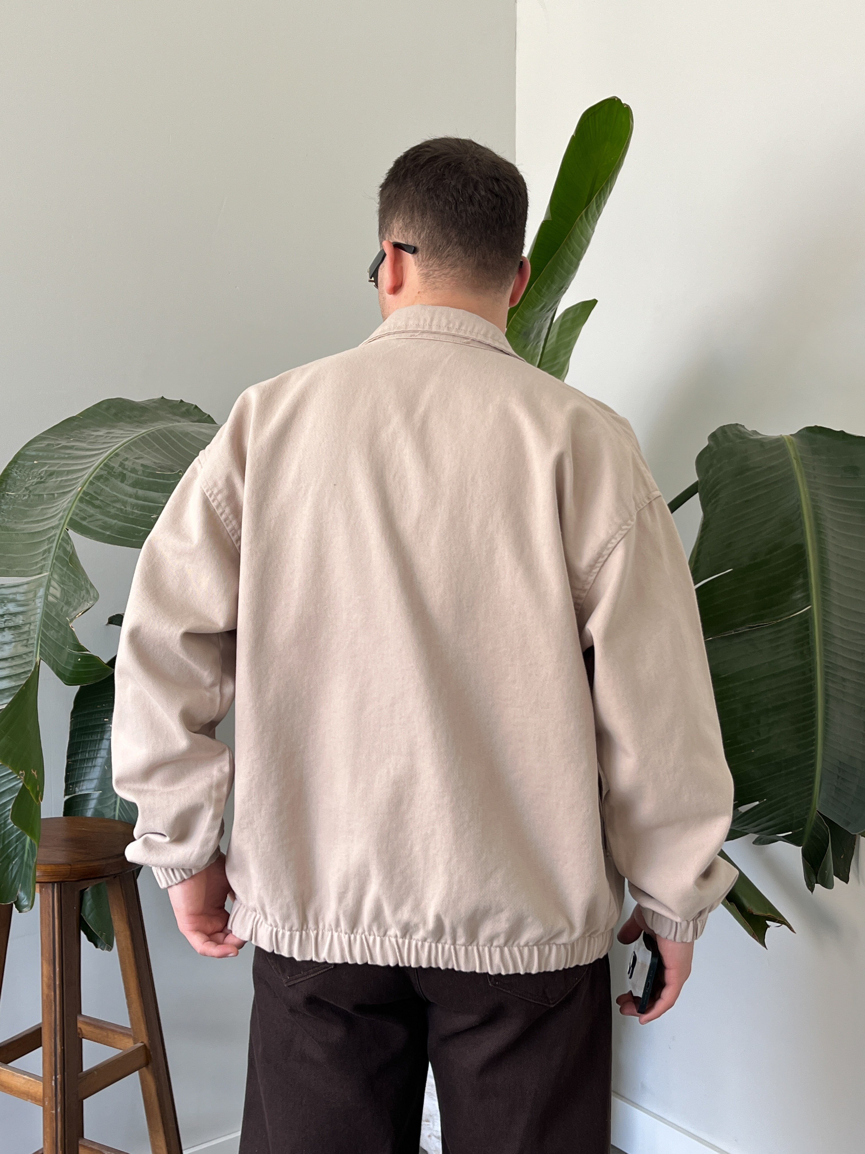Krem Mevsimlik Oversize Bomber Ceket