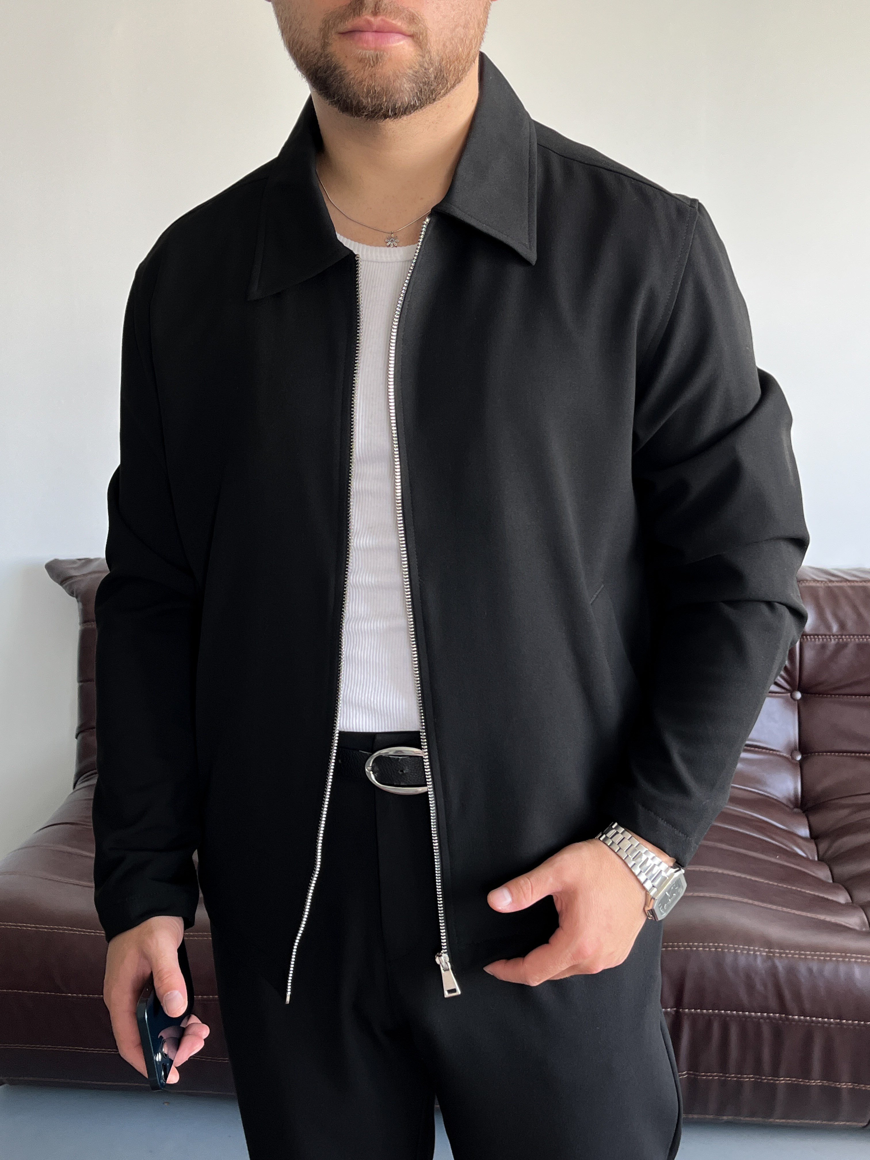 Lorenzo Siyah Casual Takım