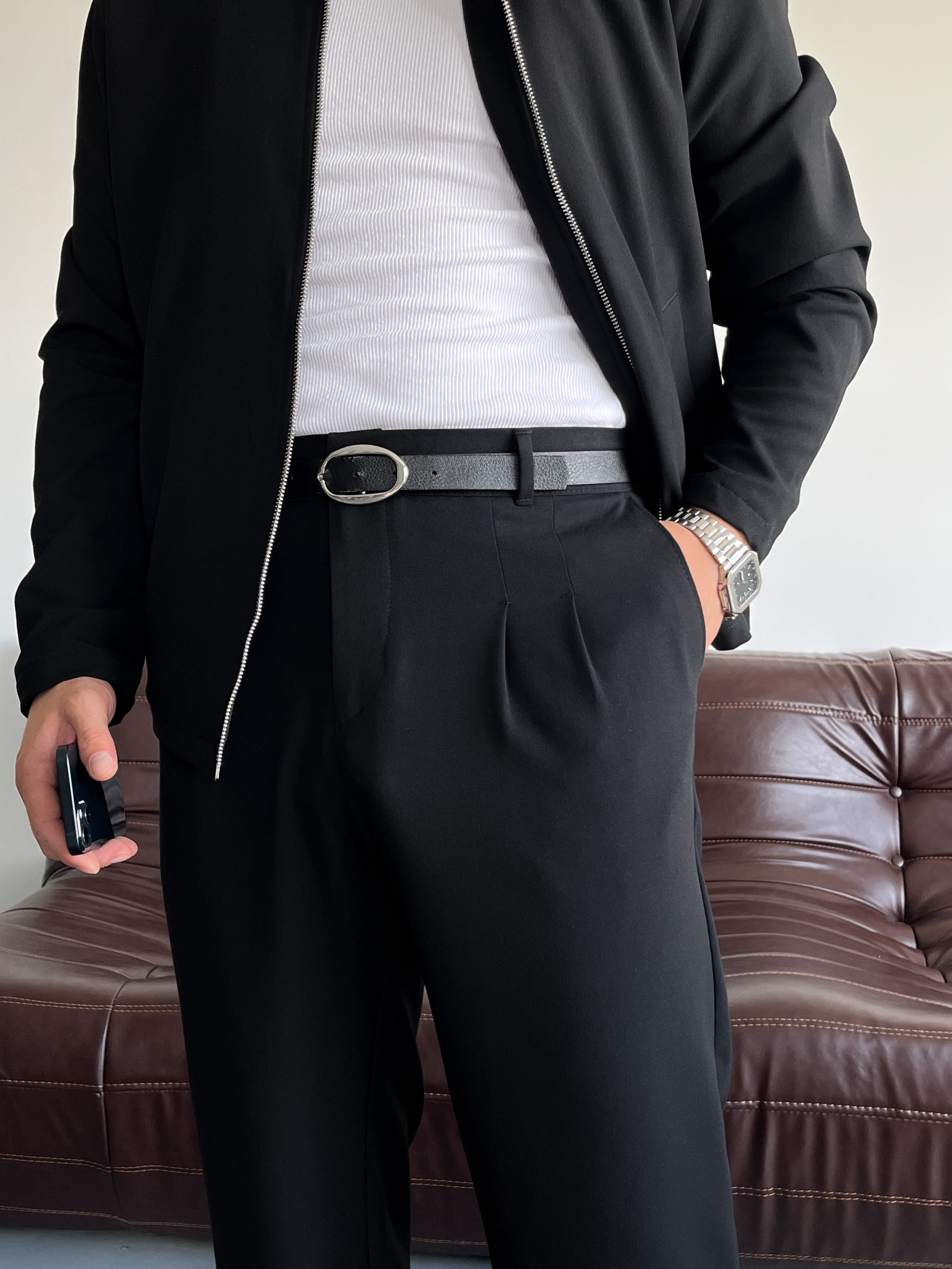 Lorenzo Siyah Casual Takım
