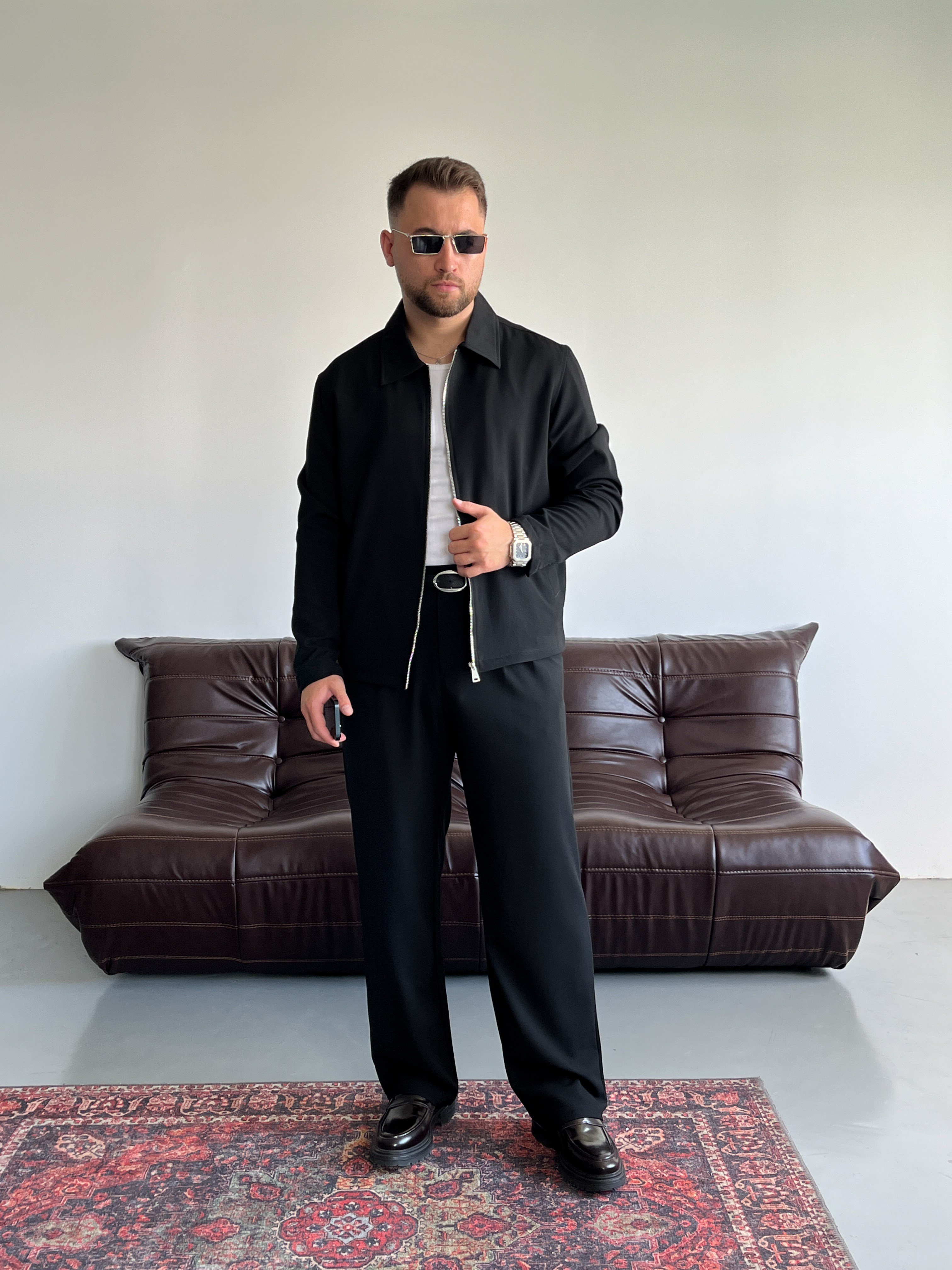 Lorenzo Siyah Casual Takım