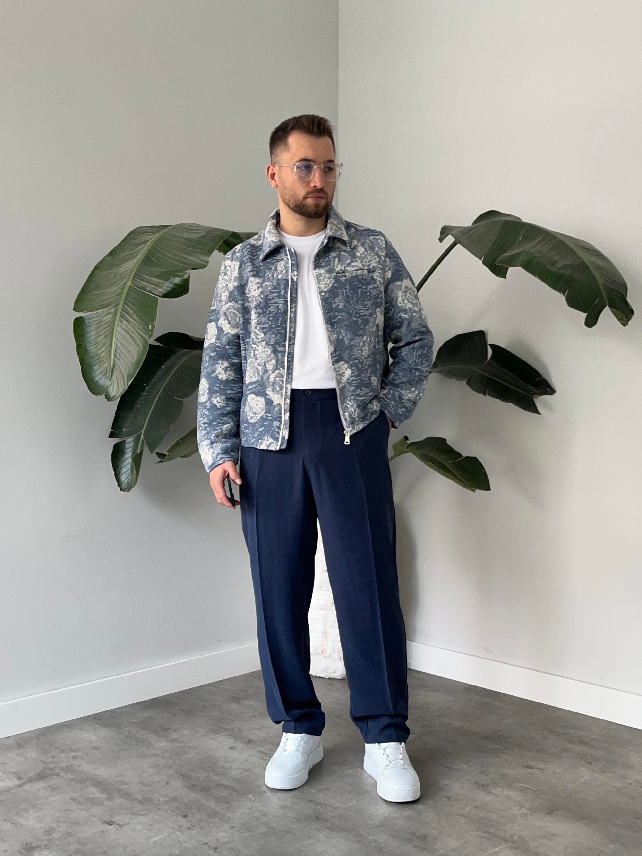 Mavi Rose Pattern Boxy Fit Ceket