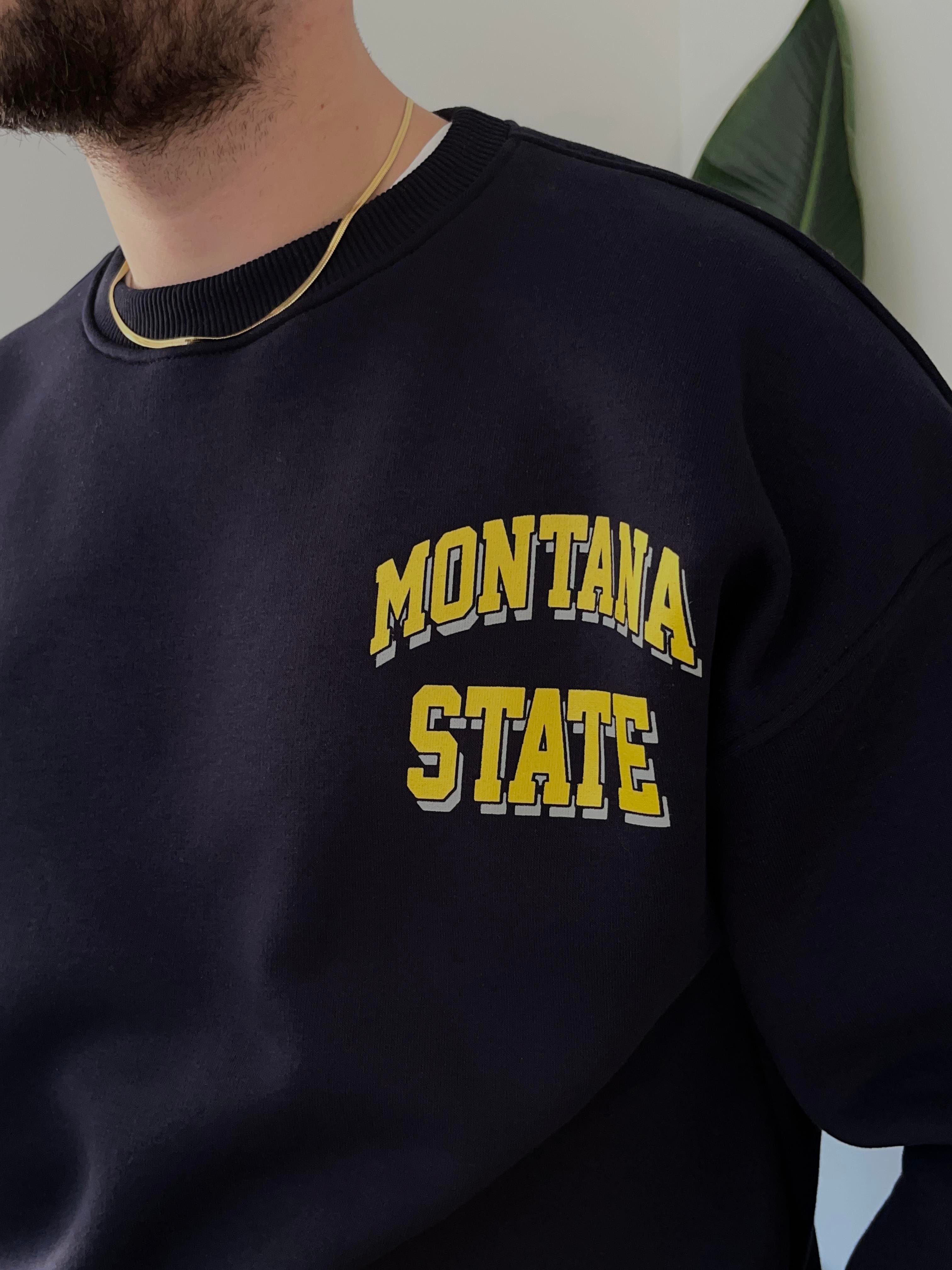Montane State Baskılı Lacivert Sweatshirt