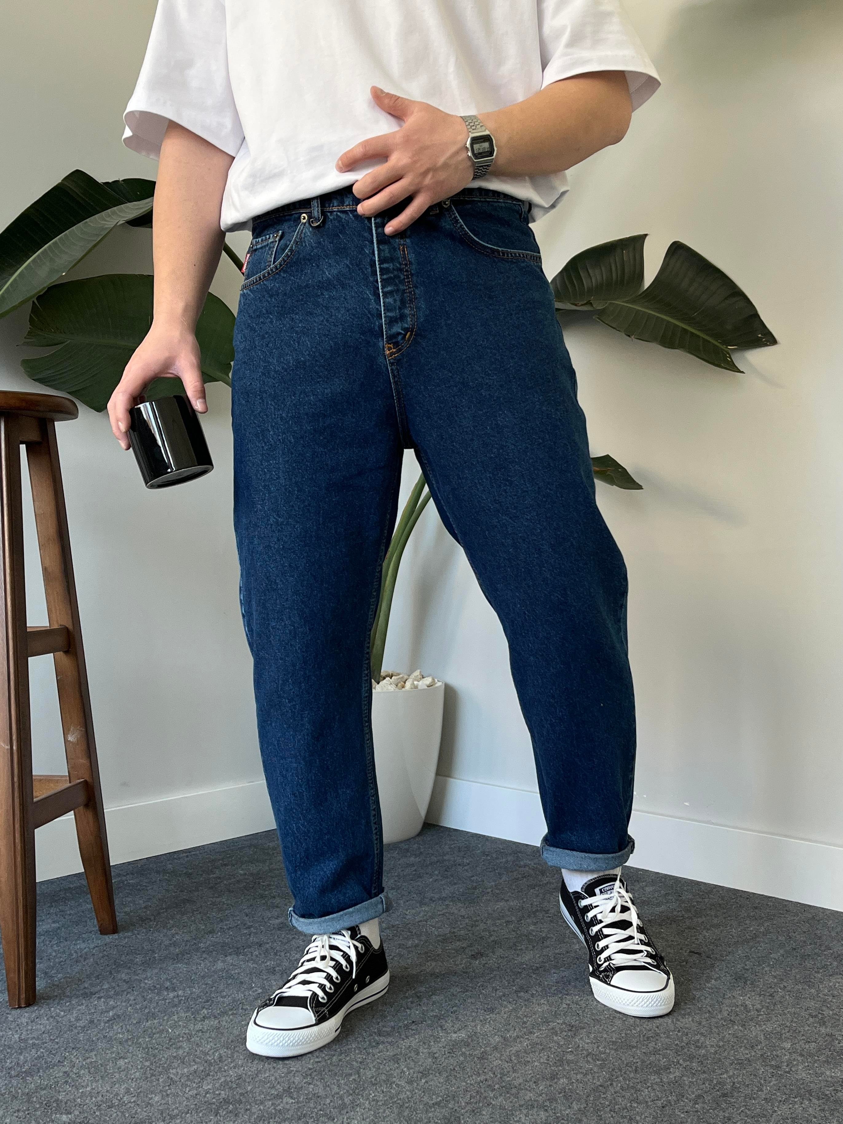 Navy Dark Blue Baggy Jean