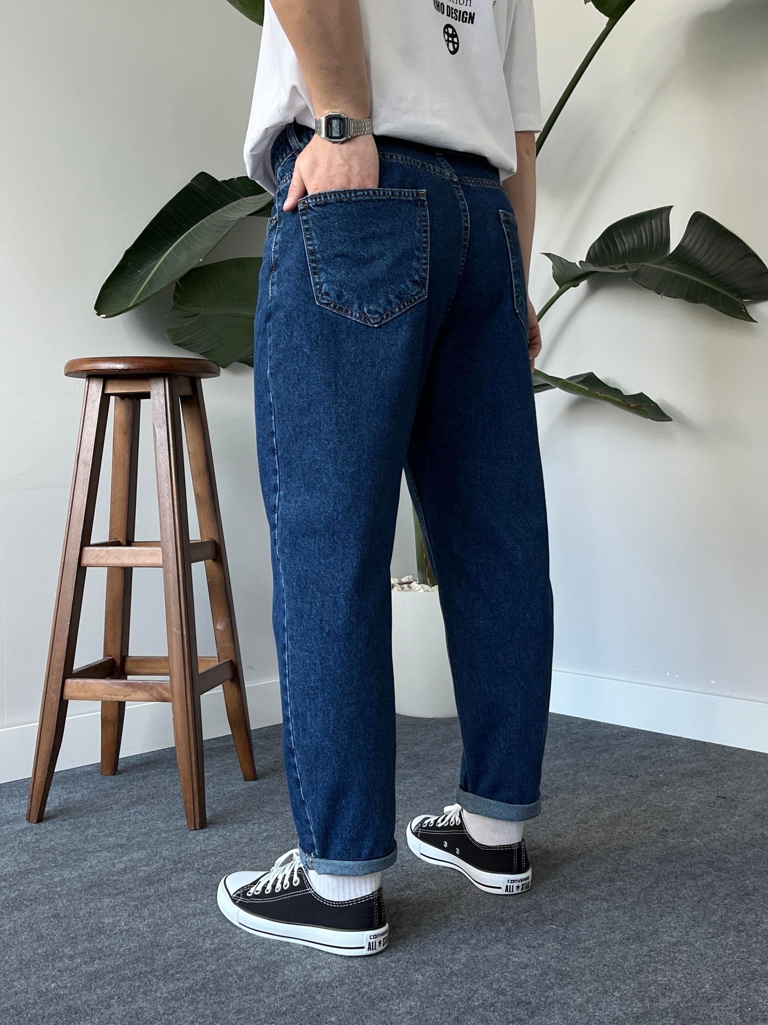 Navy Dark Blue Baggy Jean