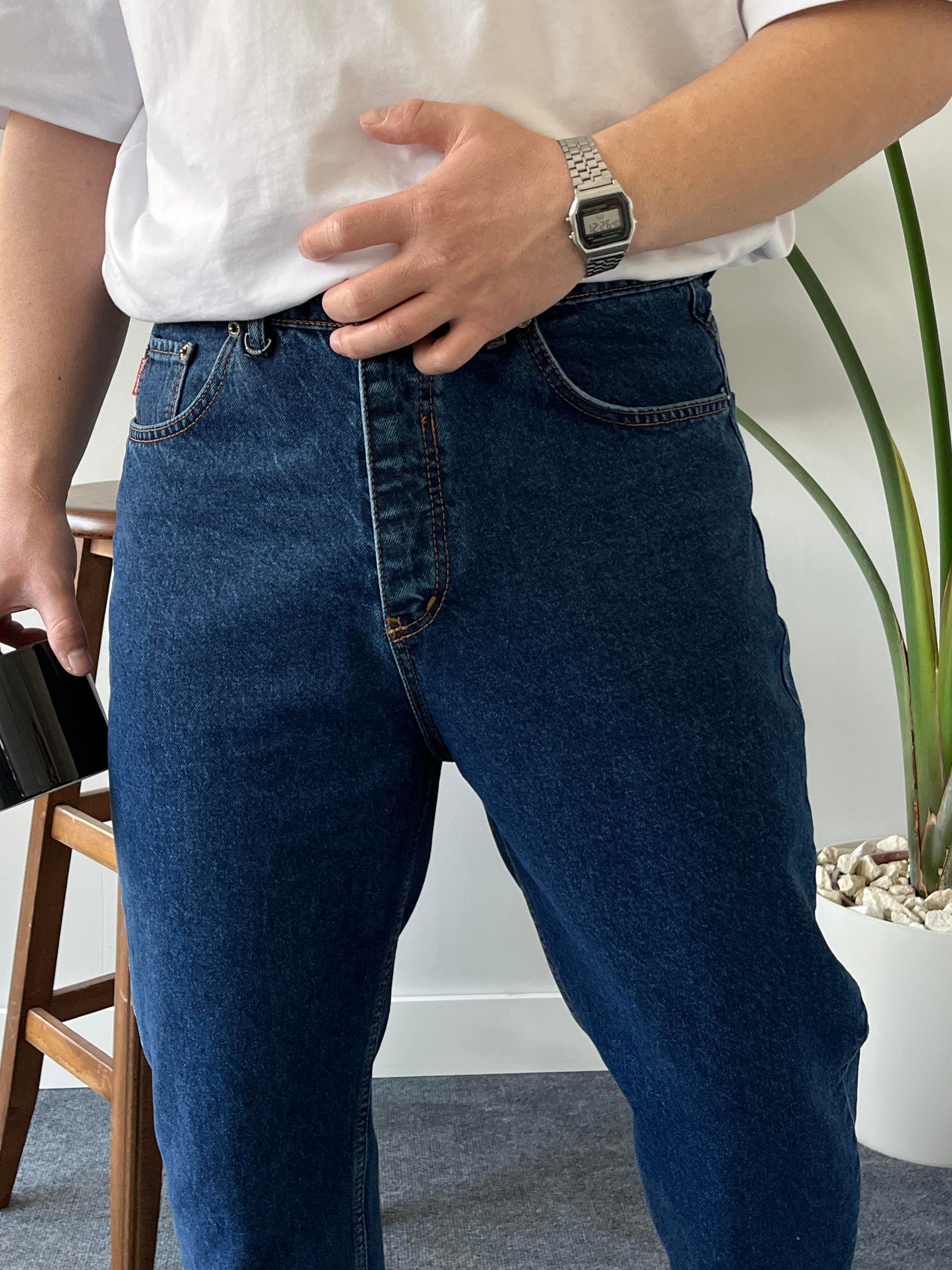 Navy Dark Blue Baggy Jean