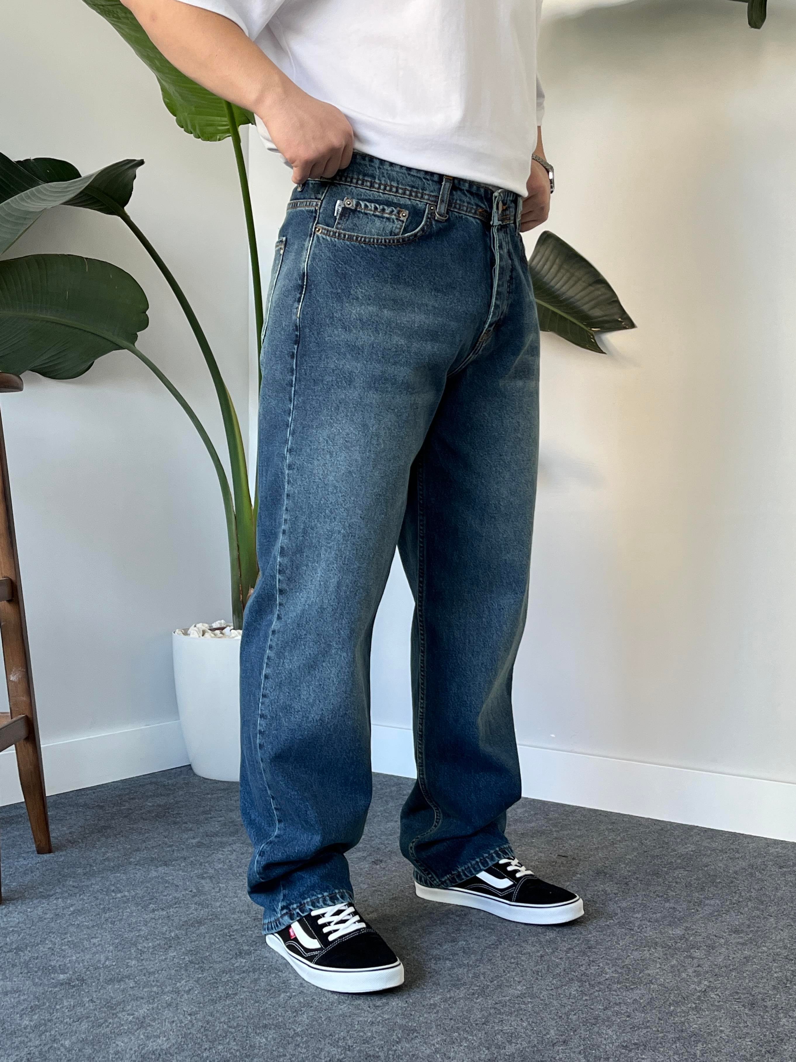 Noctis Taşlamalı Dark Blue Jean