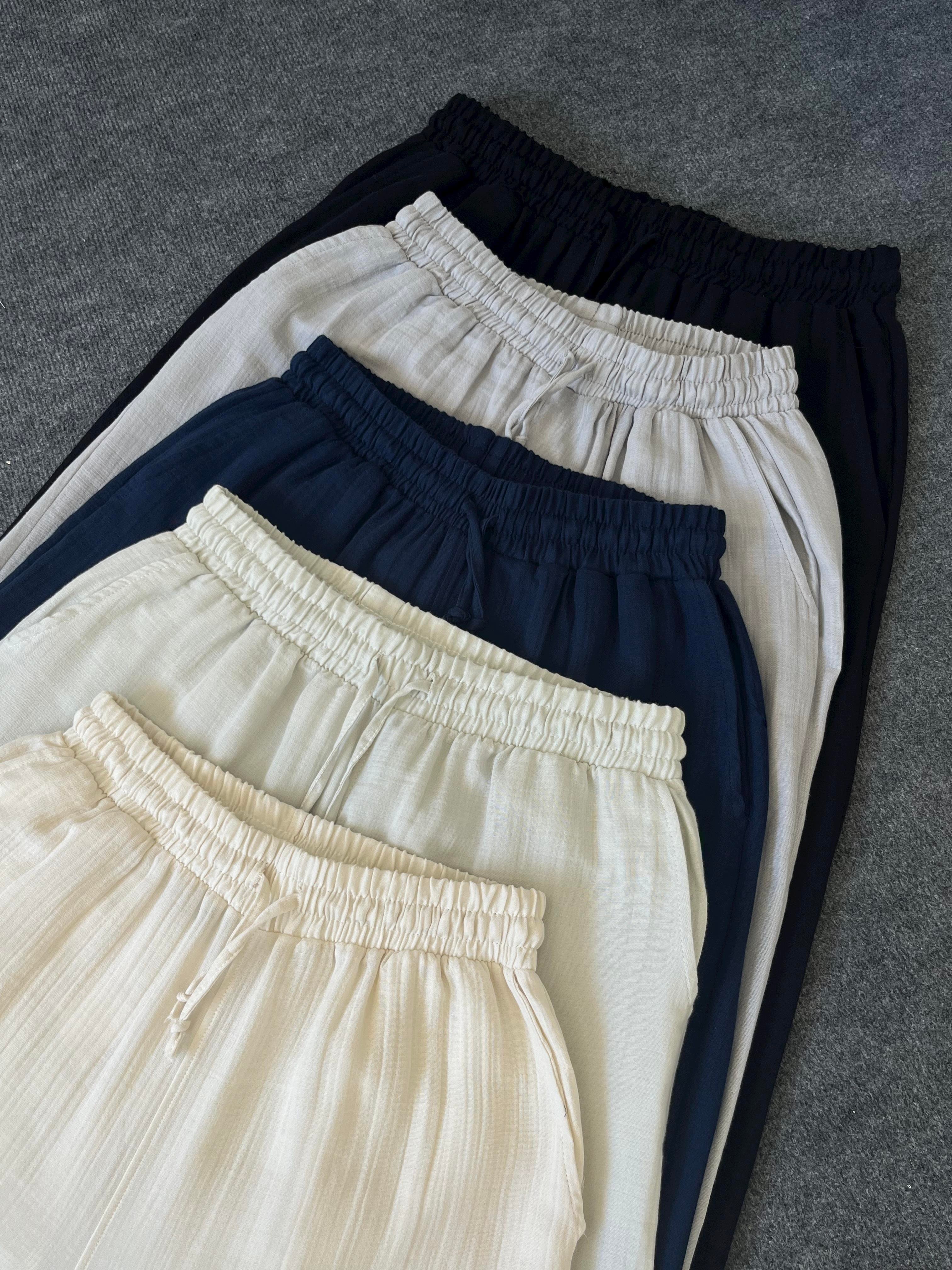 Norva Lacivert Keten Pantolon