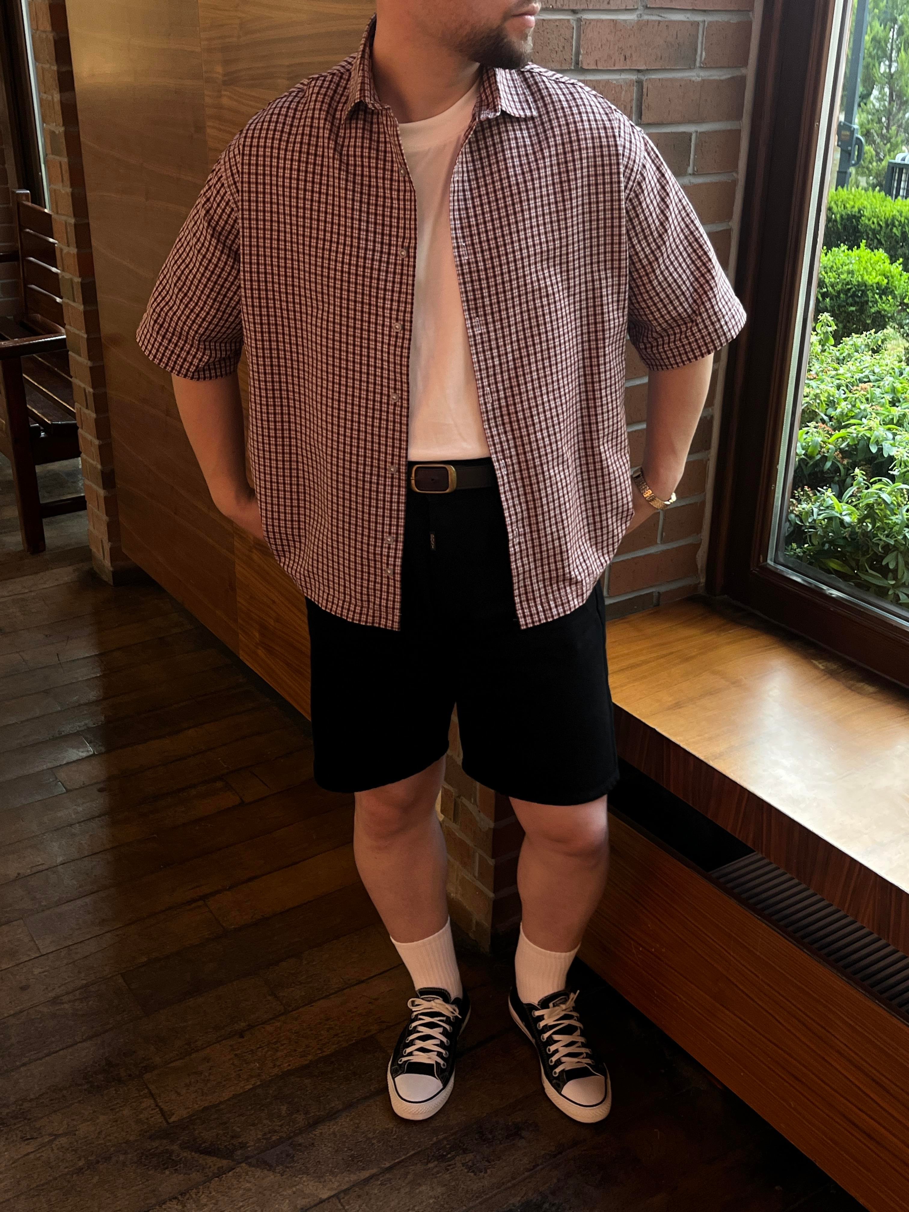 Oldman Kırmızı Kareli Oversize Gömlek