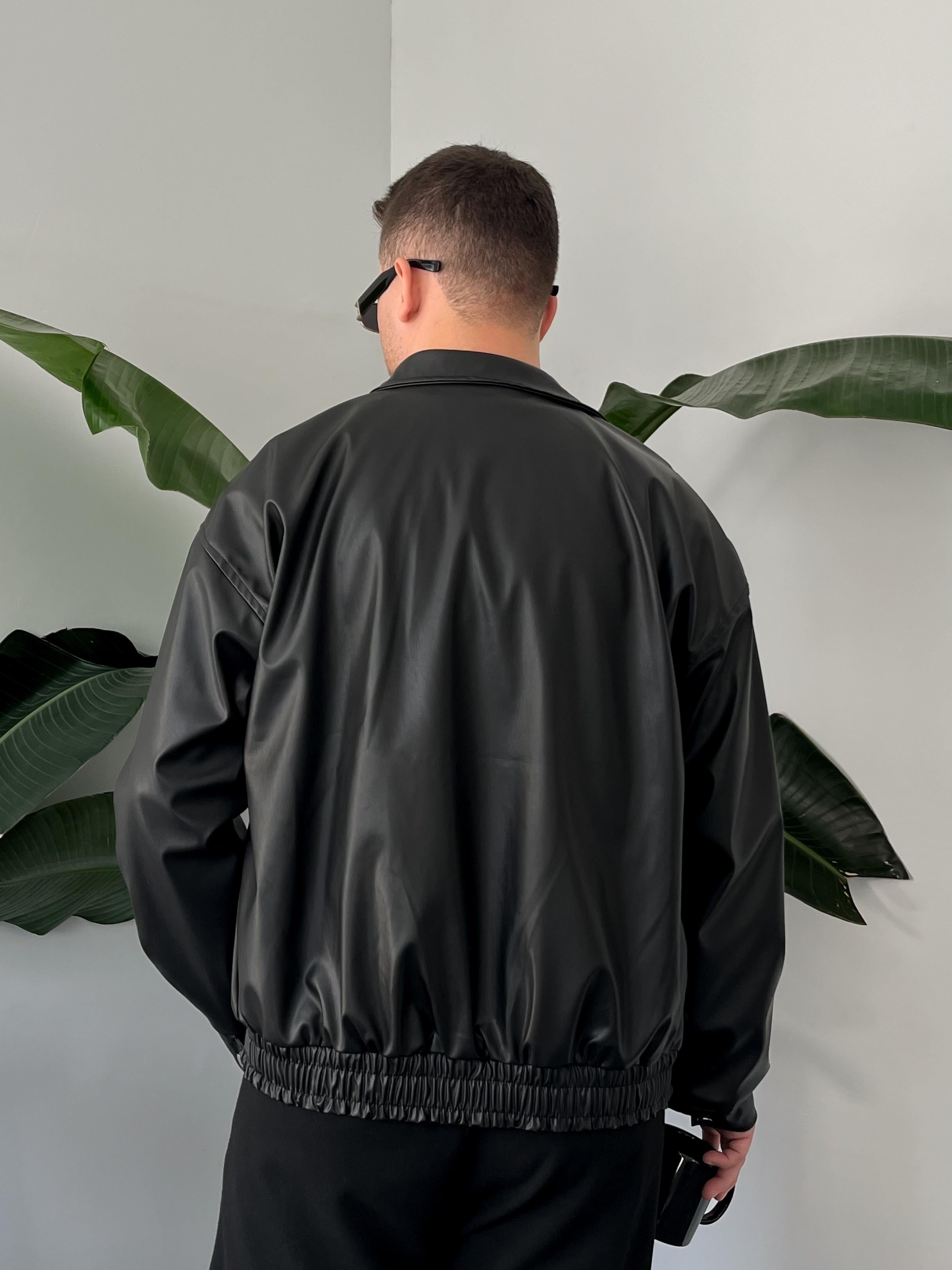 Raven Siyah Bomber Deri Ceket