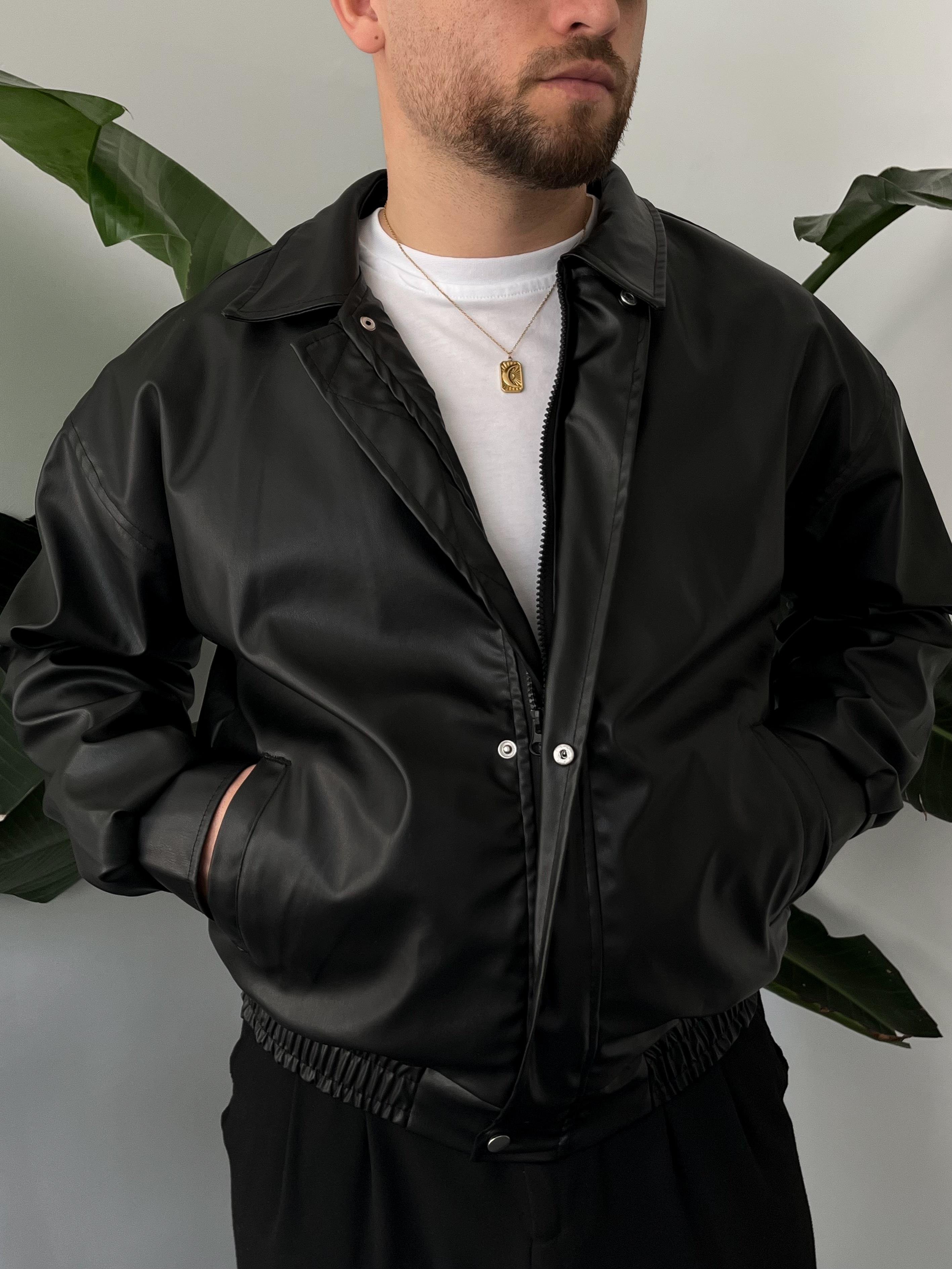 Raven Siyah Bomber Deri Ceket