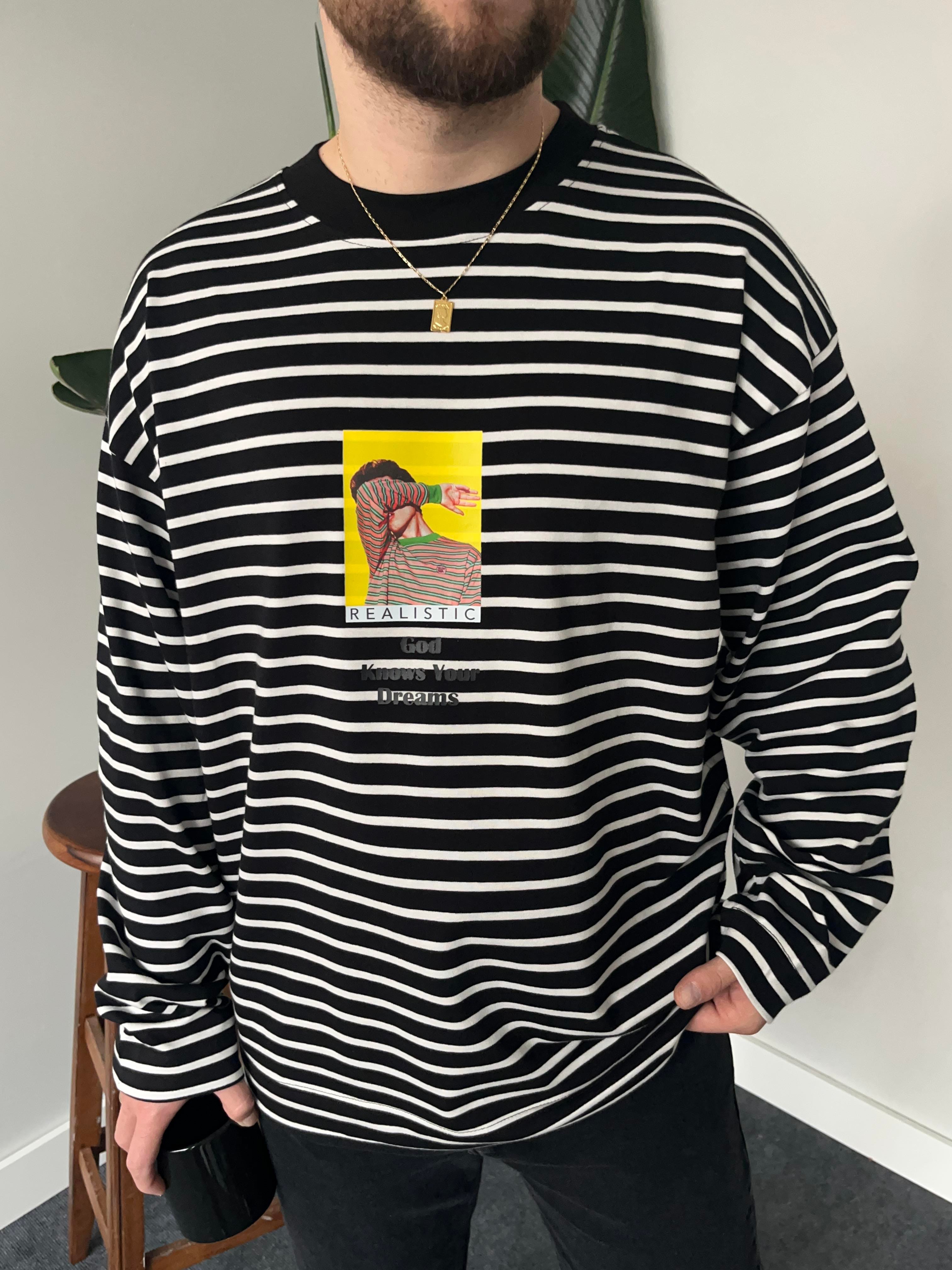 Realistic Çizgili Sweatshirt