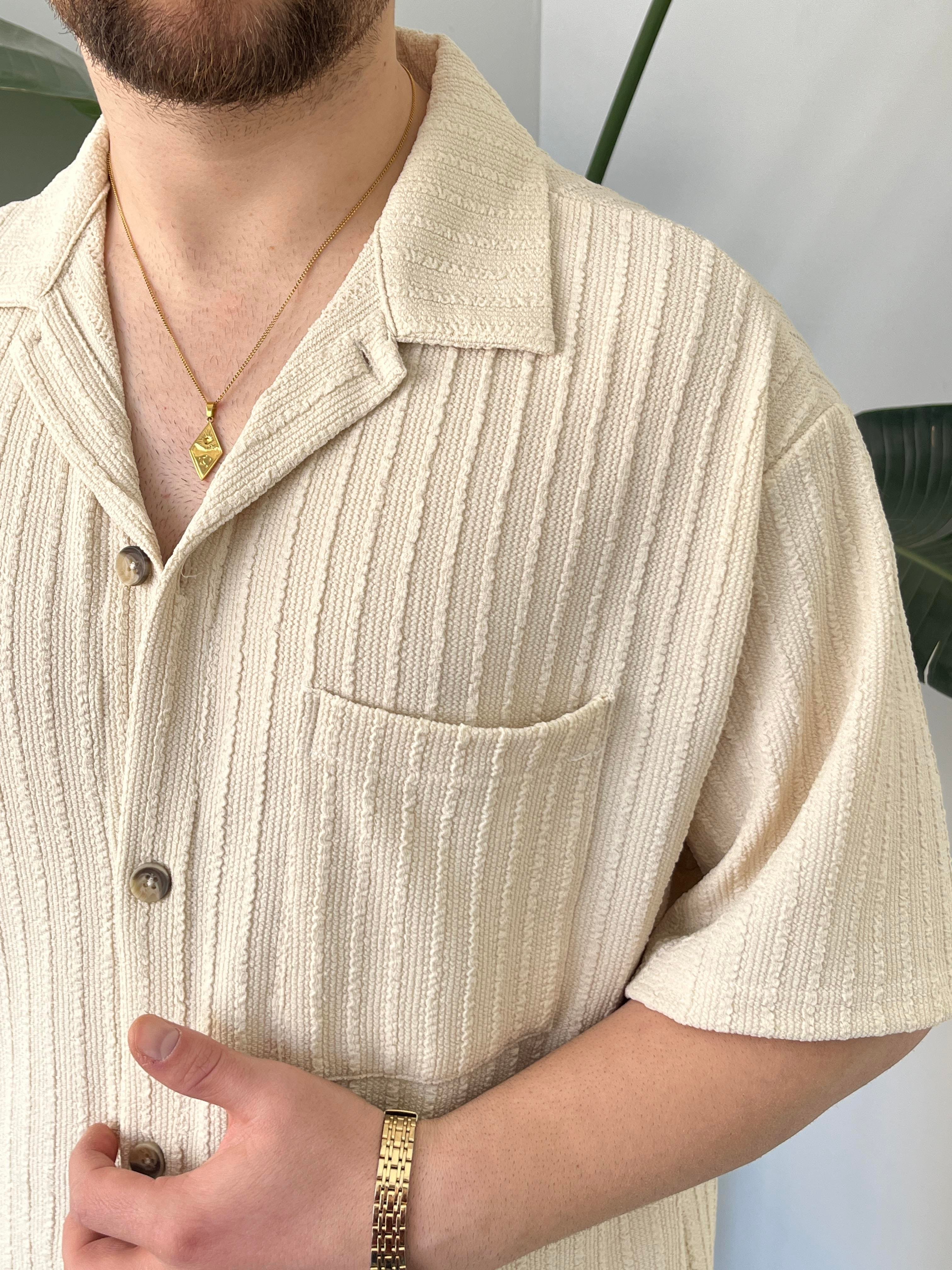 Romero Krem Desenli Oversize Takım