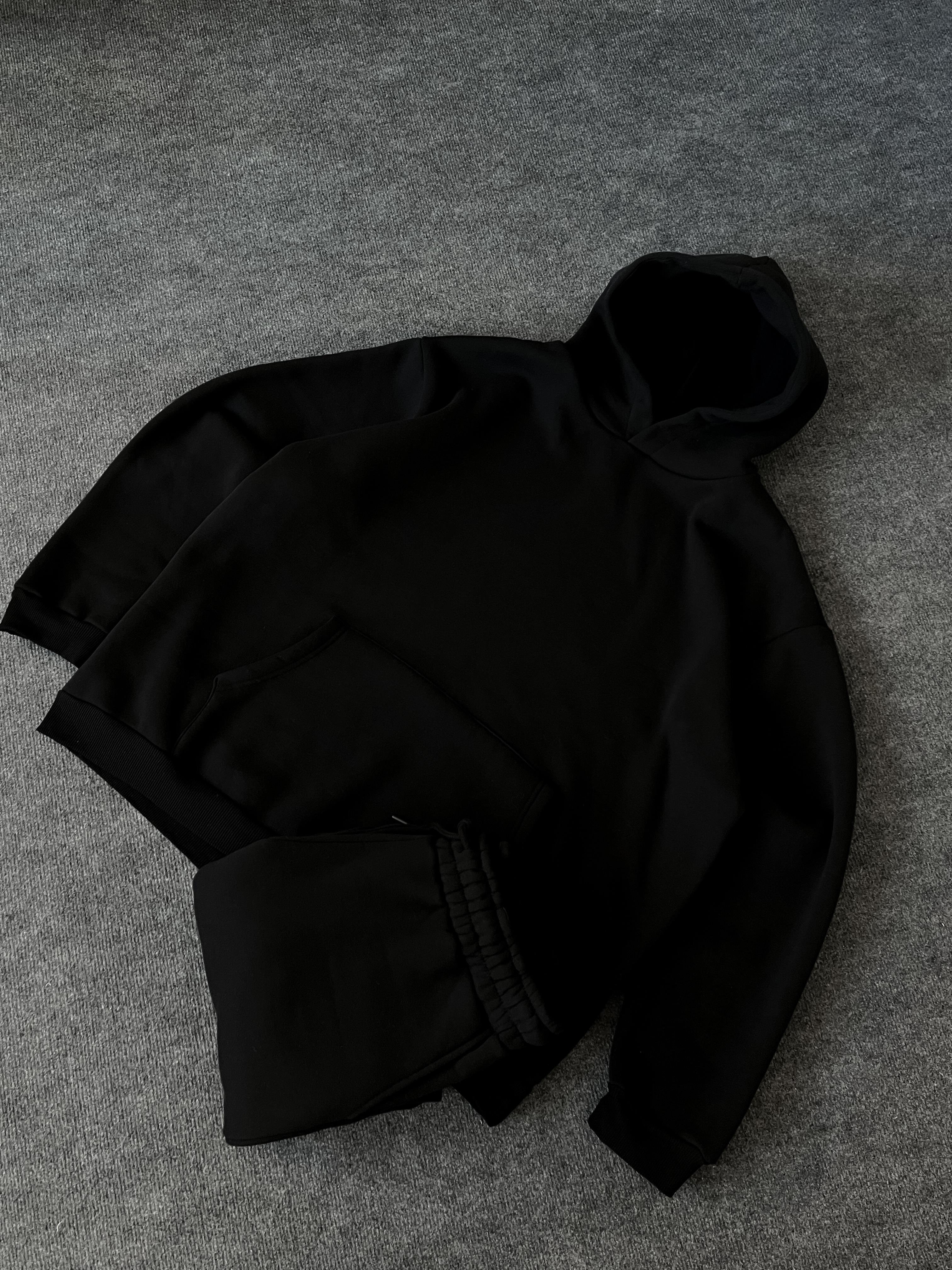 Siyah Basic Oversize Eşofman Takım