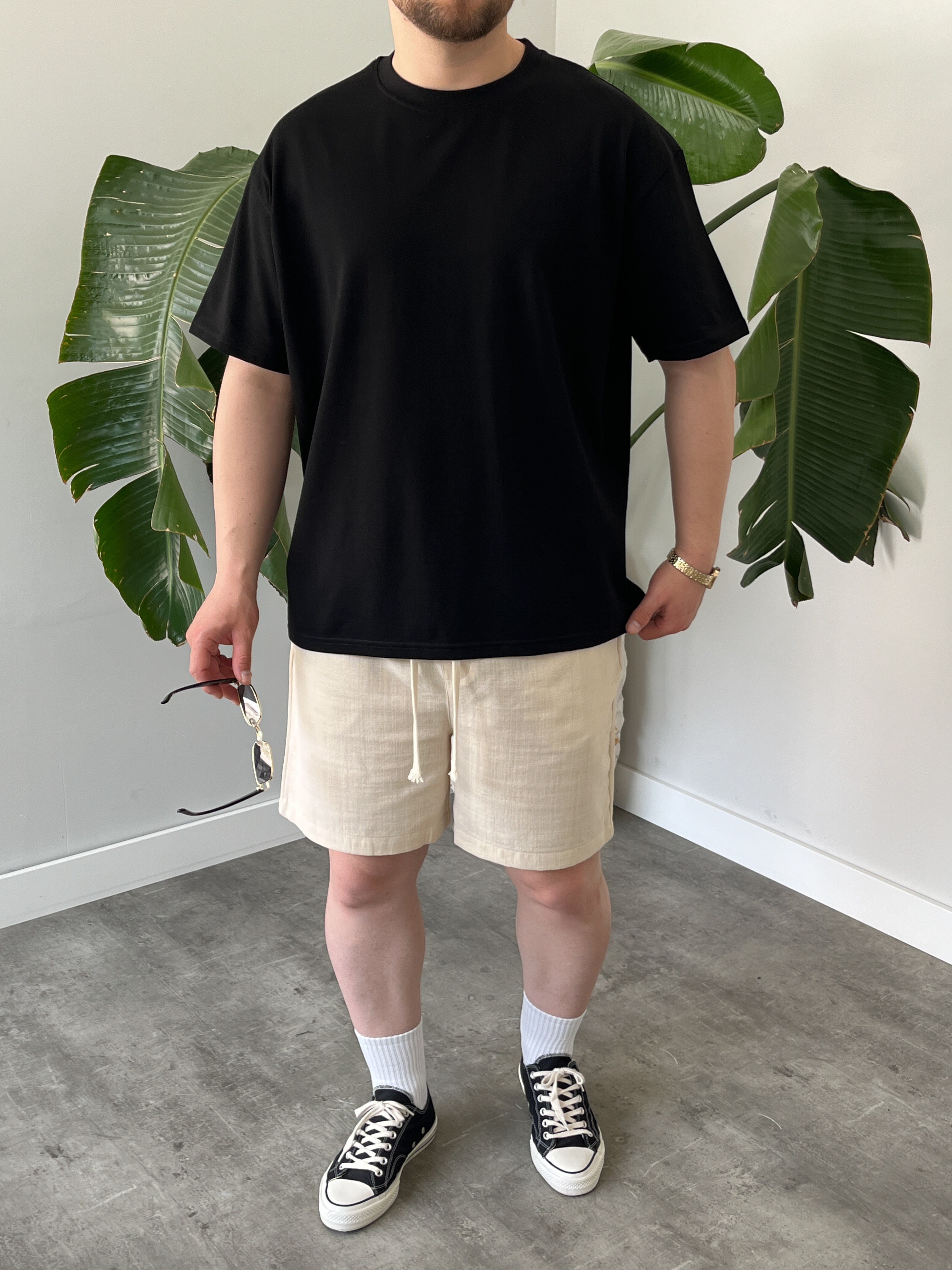Siyah Basic Oversize Tişört