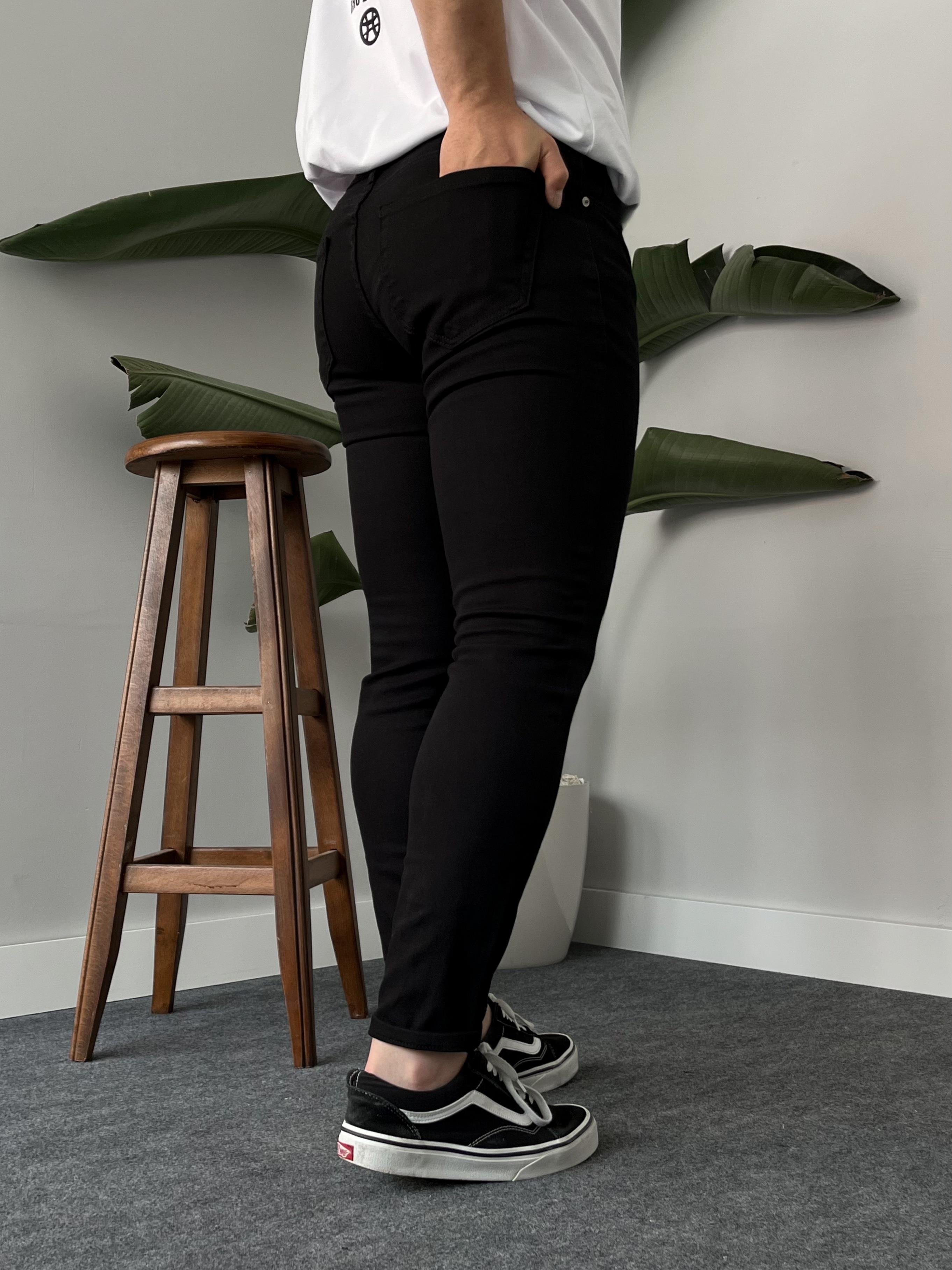 Siyah Likralı Slim Fit Pantolon