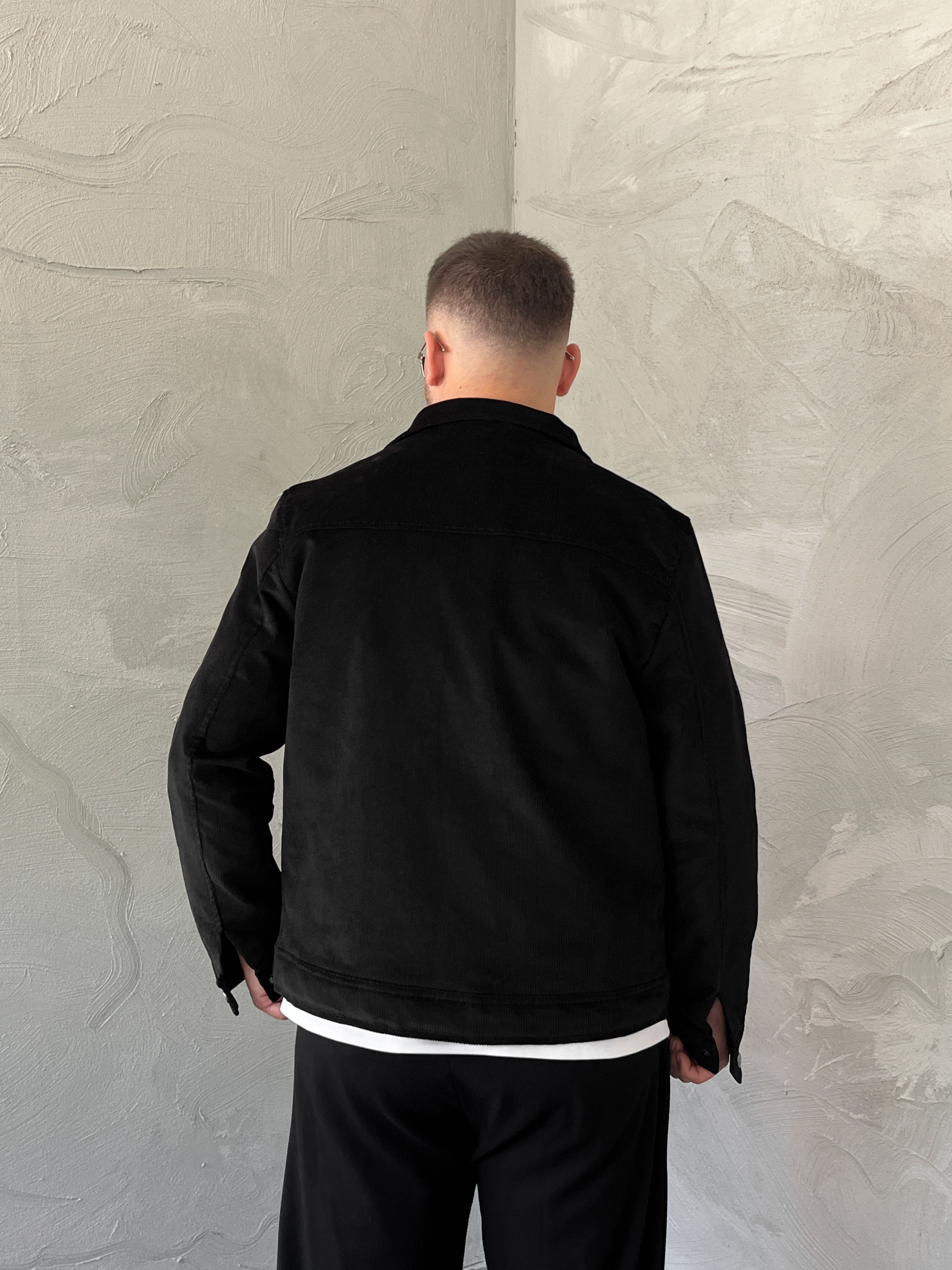 Siyah Premium Edition Fitilli Kadife Ceket