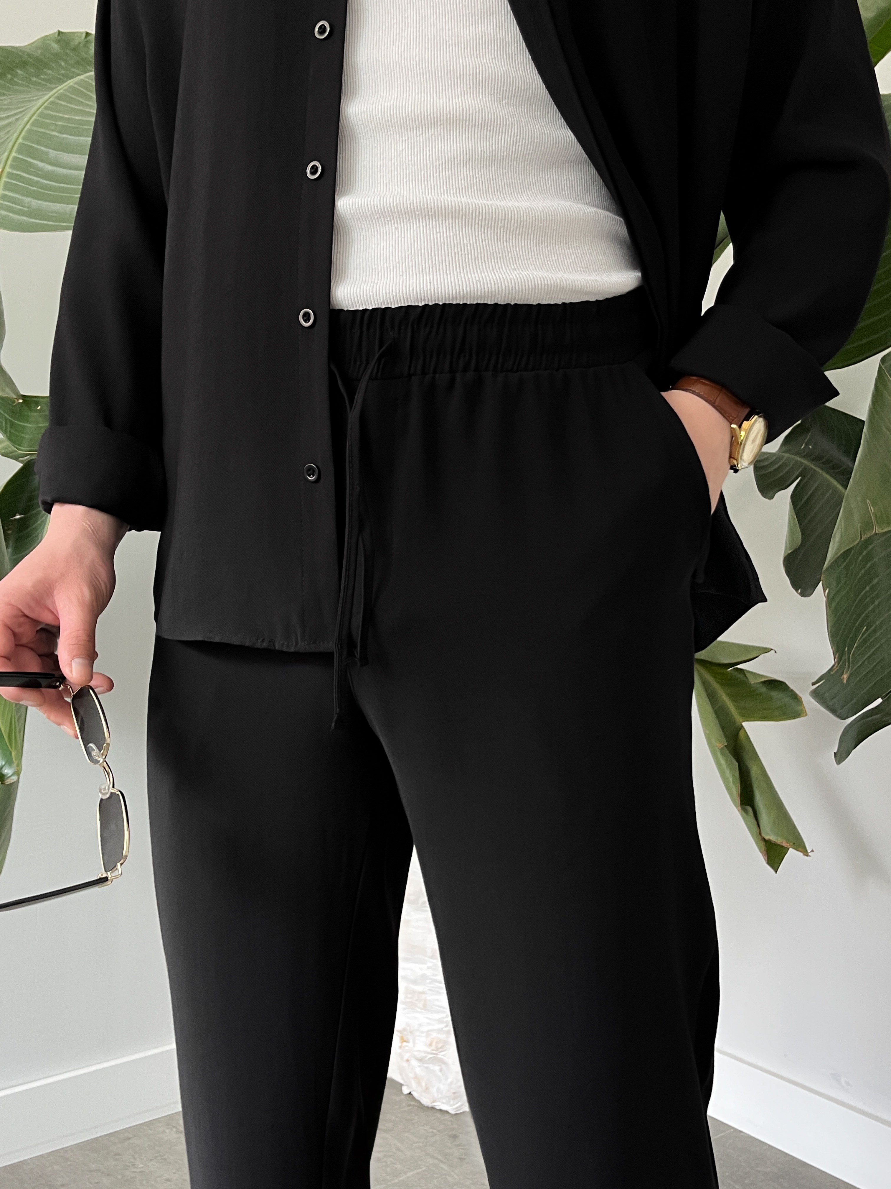 Siyah Premium Modal Oversize Takım