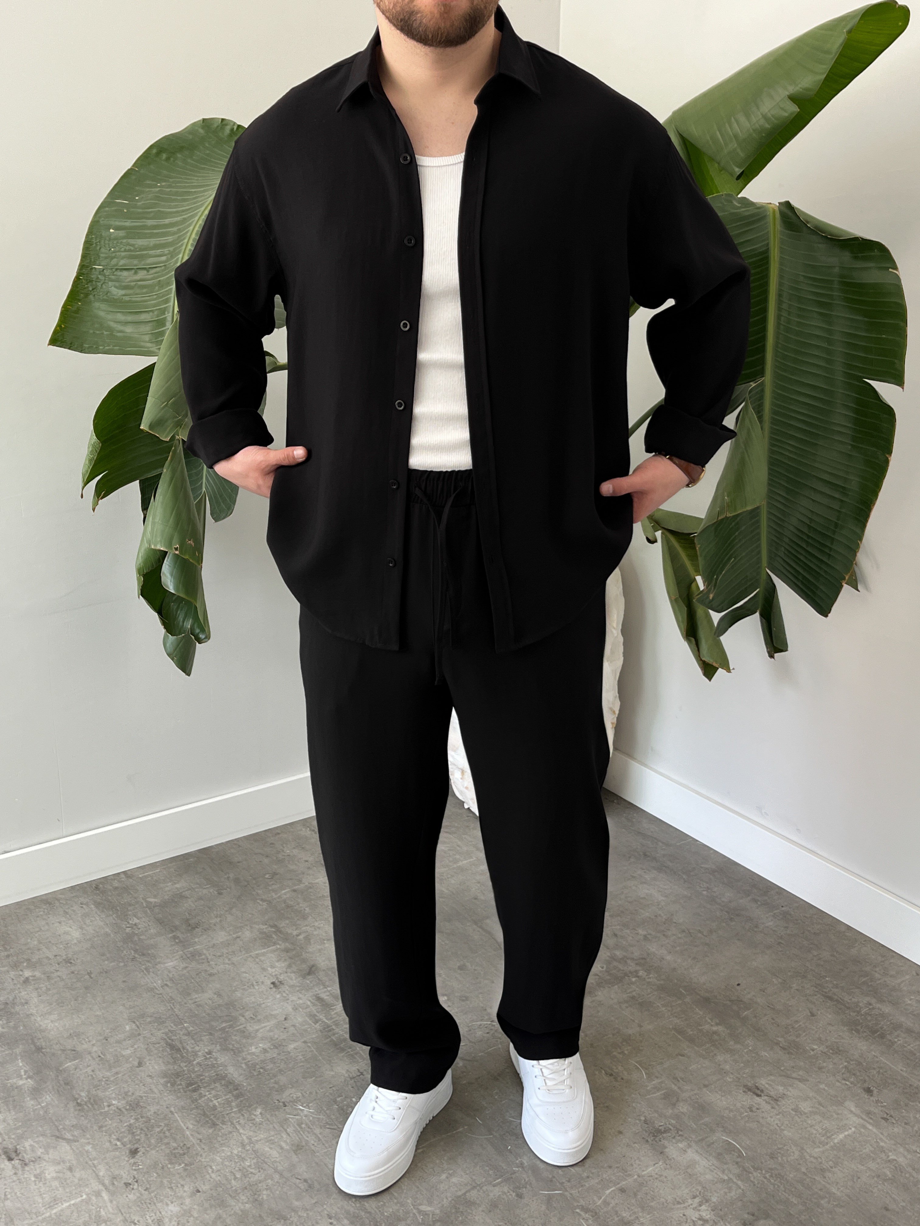 Siyah Premium Modal Oversize Takım