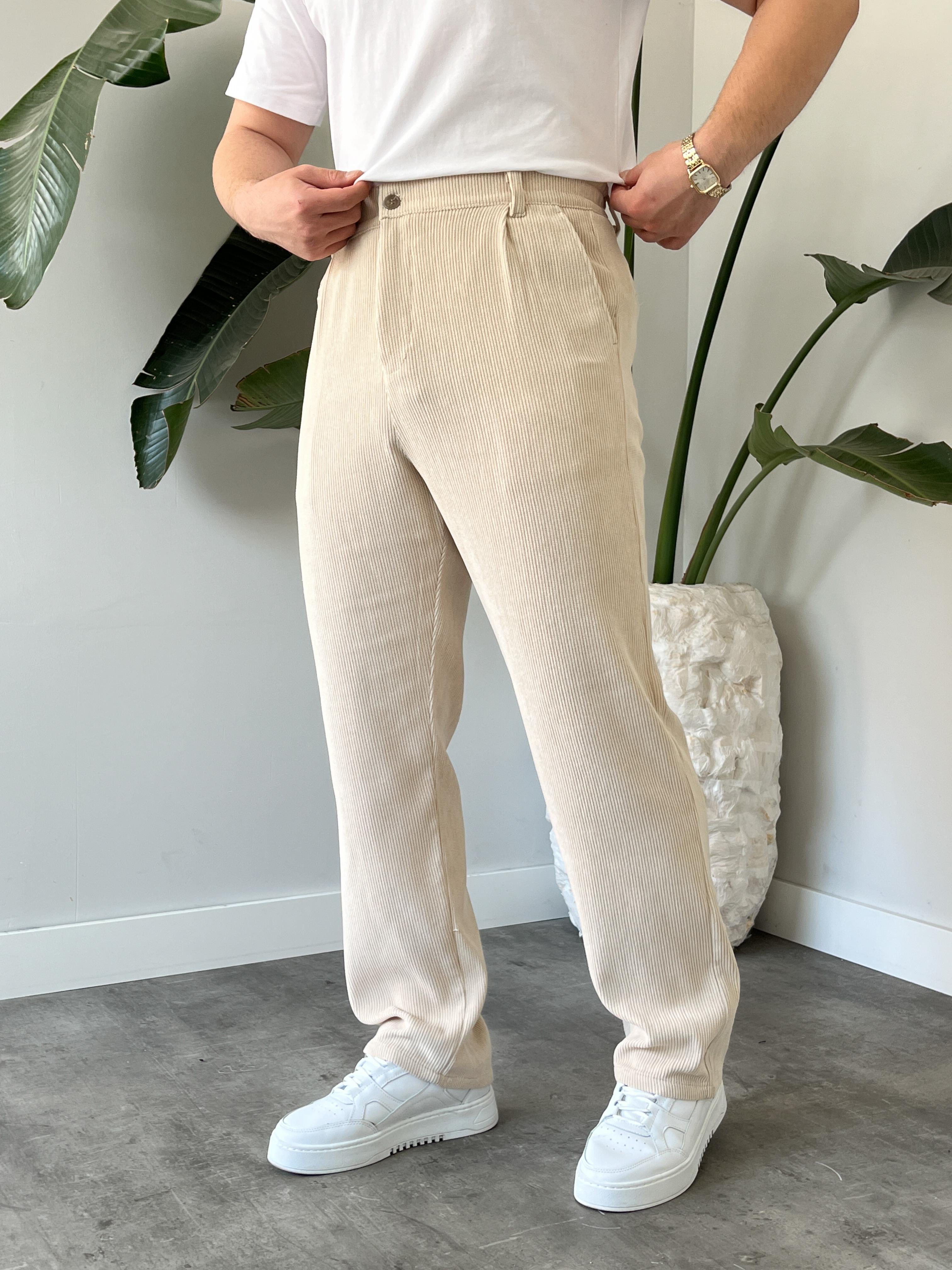 Taş Fitilli Kadife Baggy Pantolon