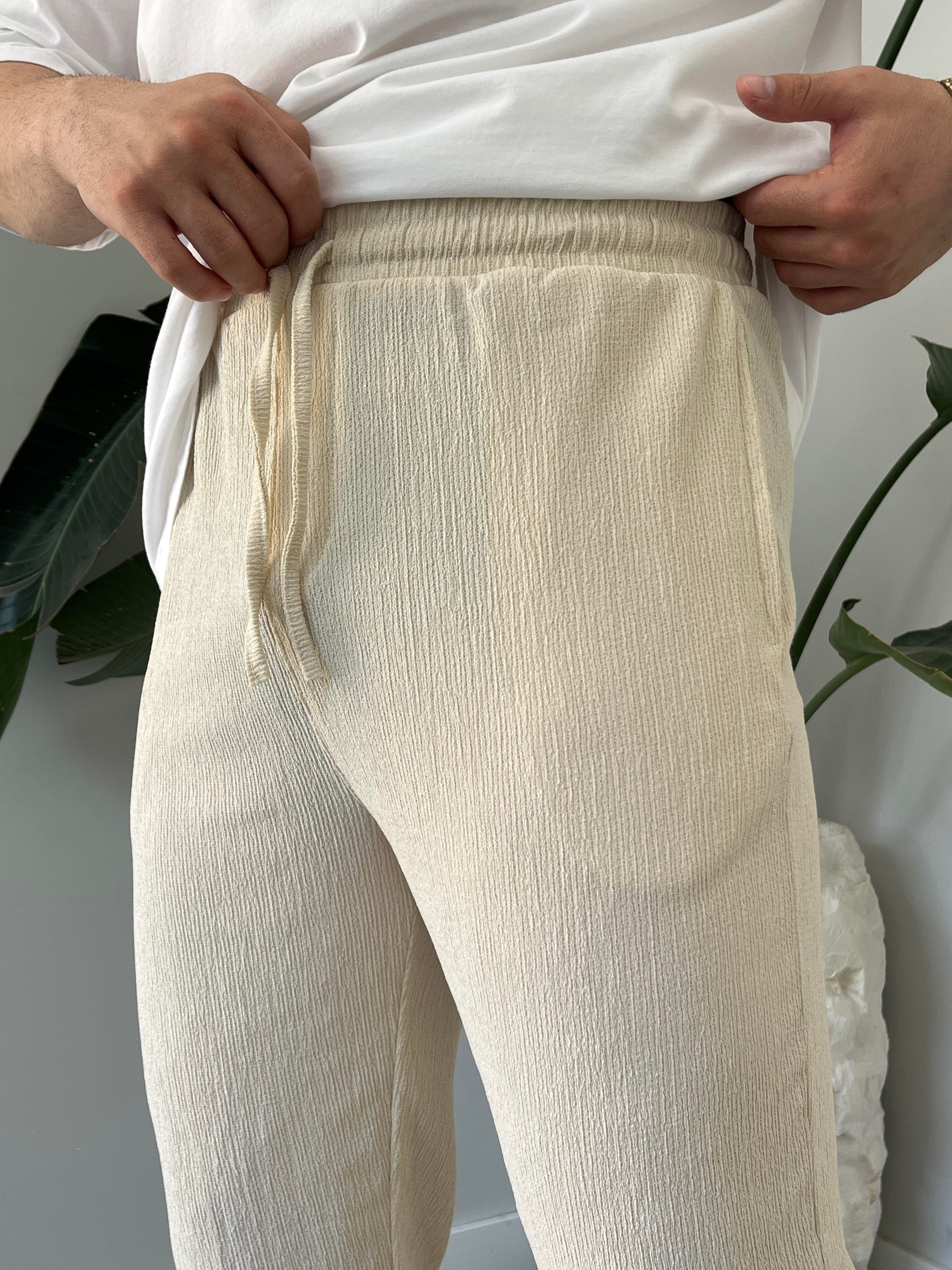 Taş Krinkıl Kumaş Relax Fit Pantolon