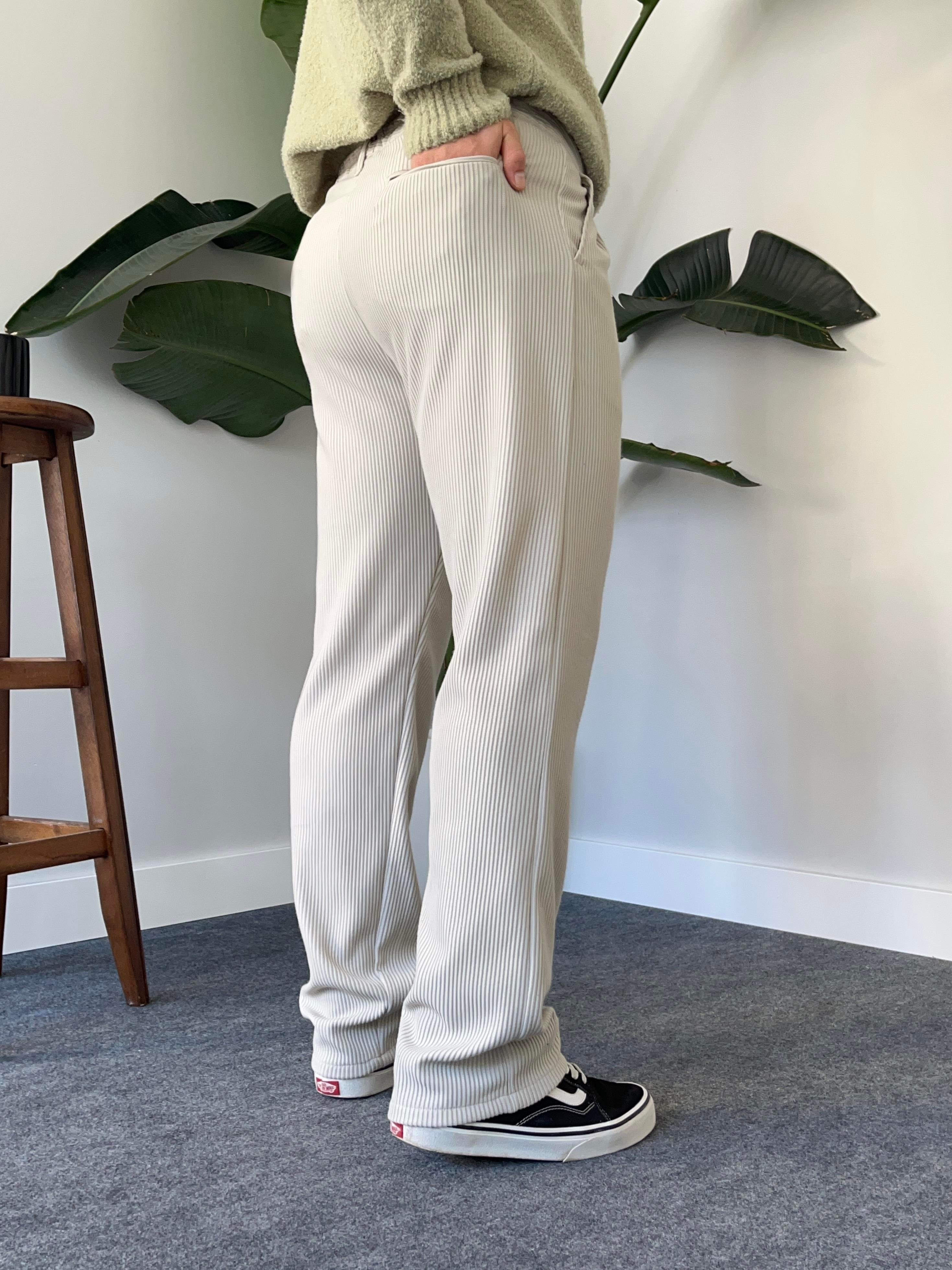 Taş Pileli Fitilli Baggy Pantolon