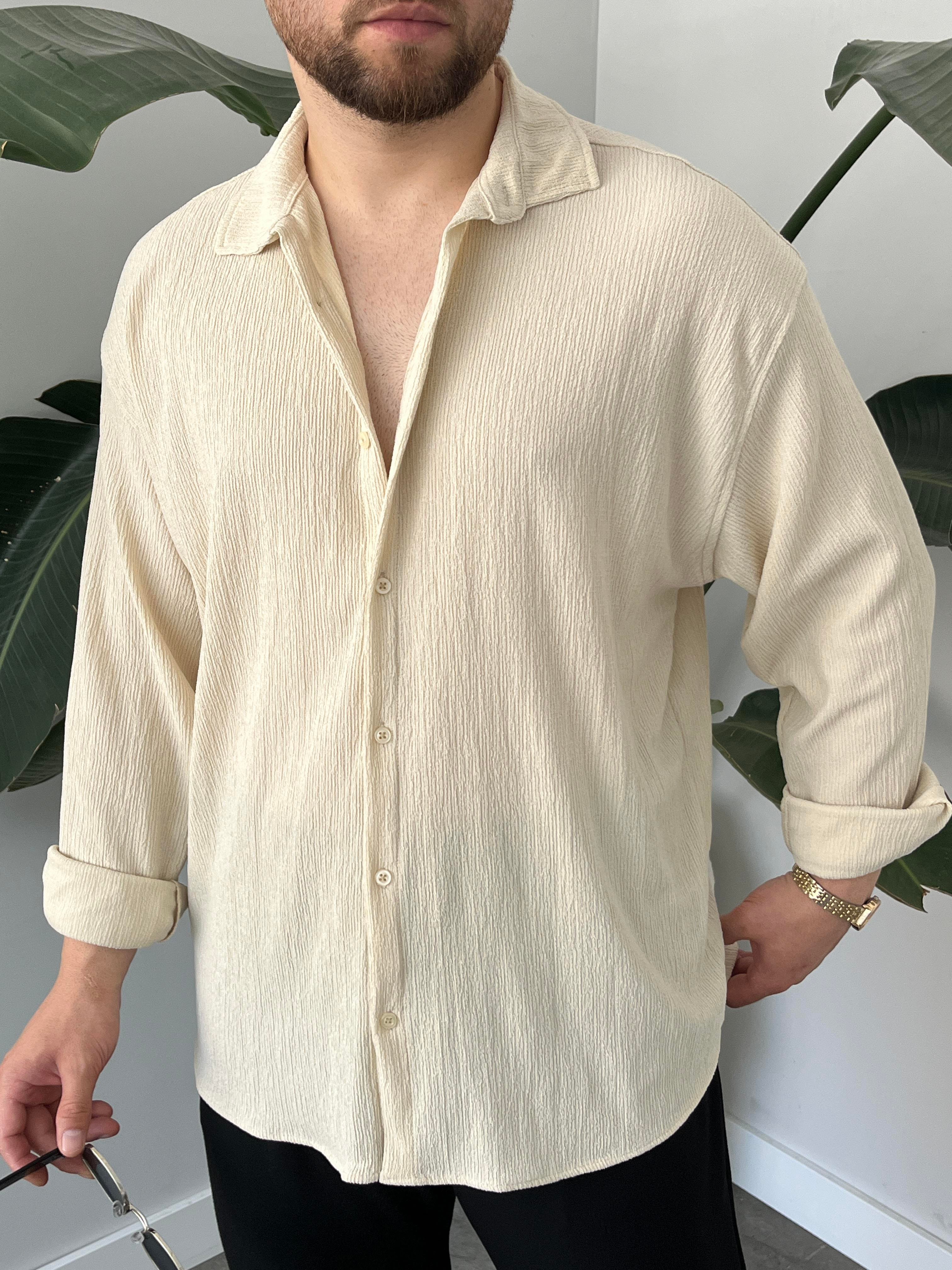 Taş Seul Kumaş Oversize Gömlek