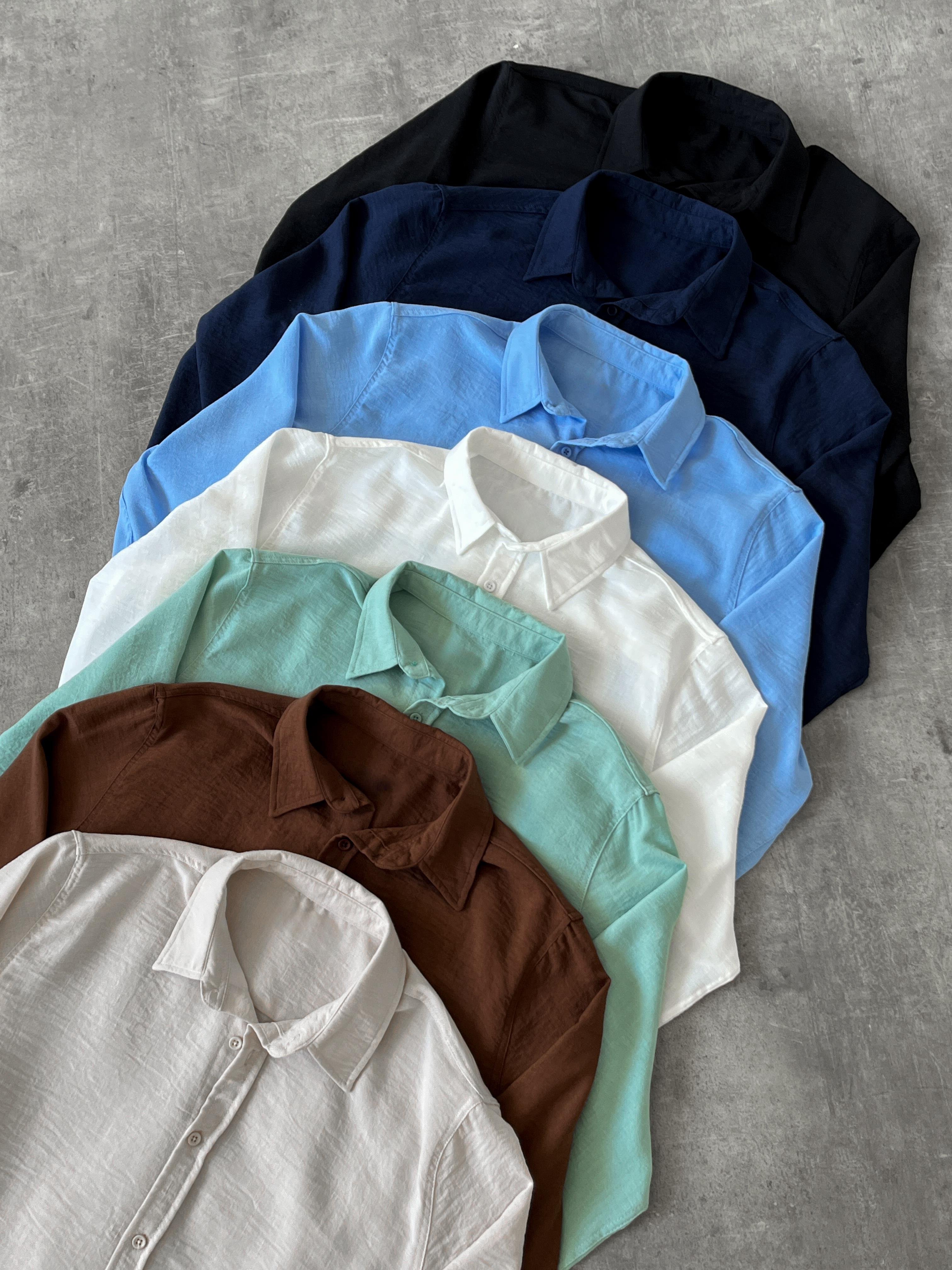 Vento Krem Krinkıl Kumaş Oversize Gömlek