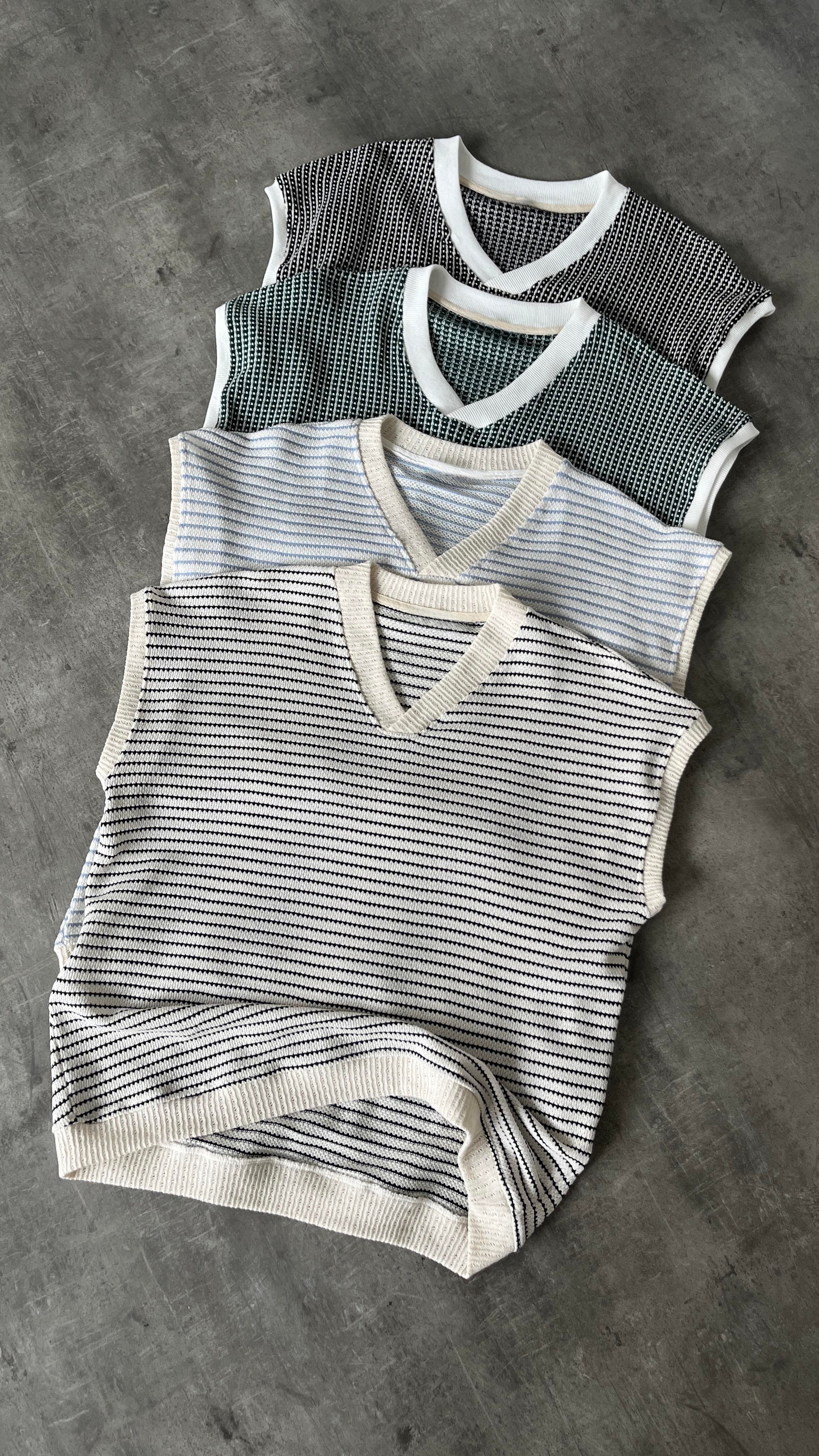 Vino Siyah Çizgili Oversize Süveter