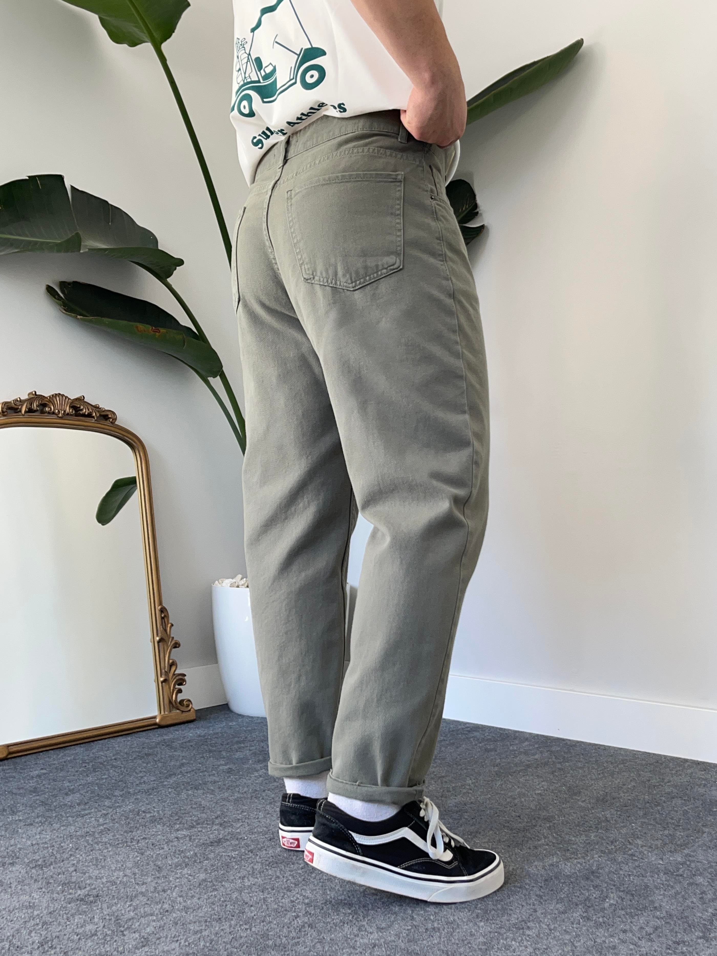 Yeşil Kanvas Boyfriend Jean