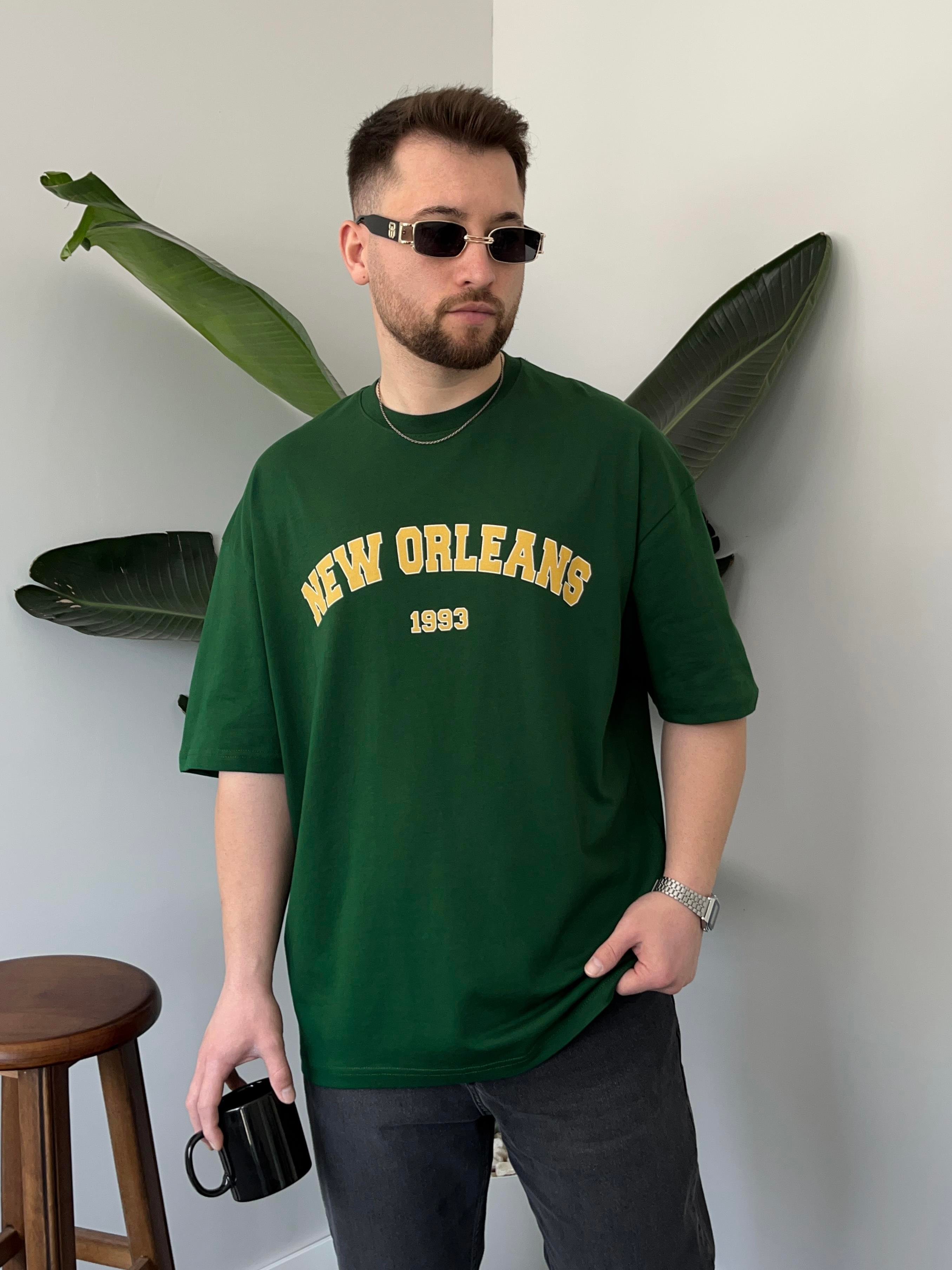 Yeşil New Orleans Oversize T-shirt