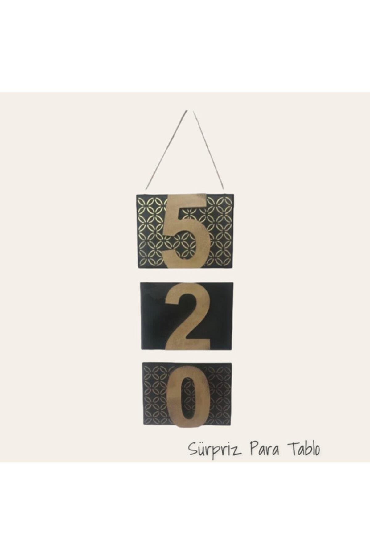 Sürpriz Para Tablo - Gold Renk