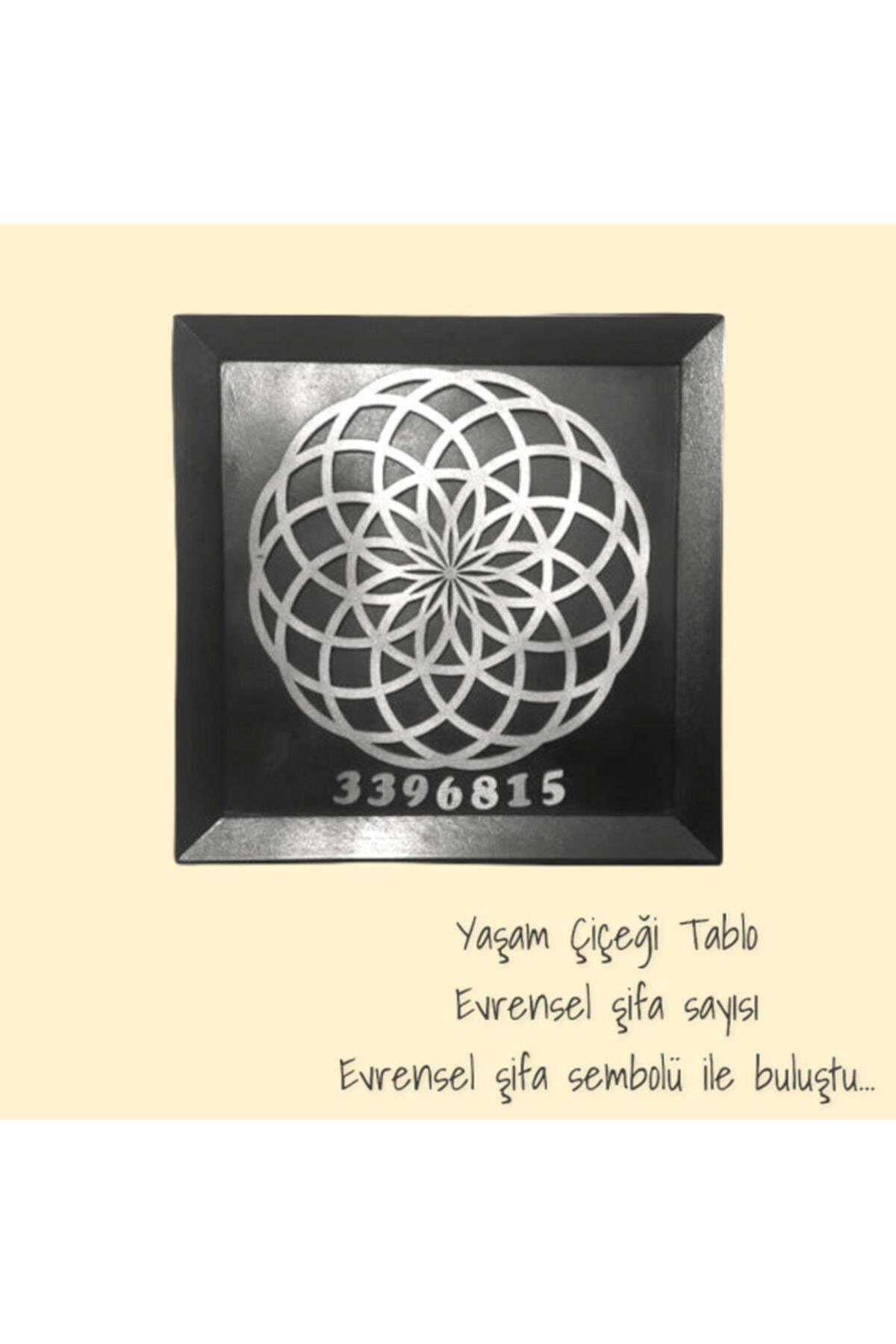 Yaşam Çiçeği Tablo - Gümüş Renk