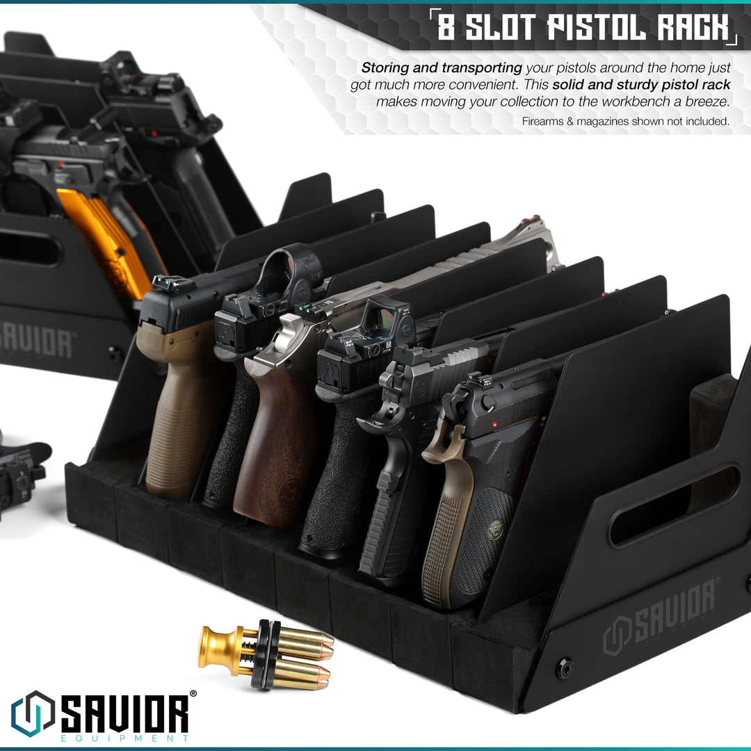 SAVIOR 4'lü Tabanca Rafı (Siyah) SAVIOR | Politak Store