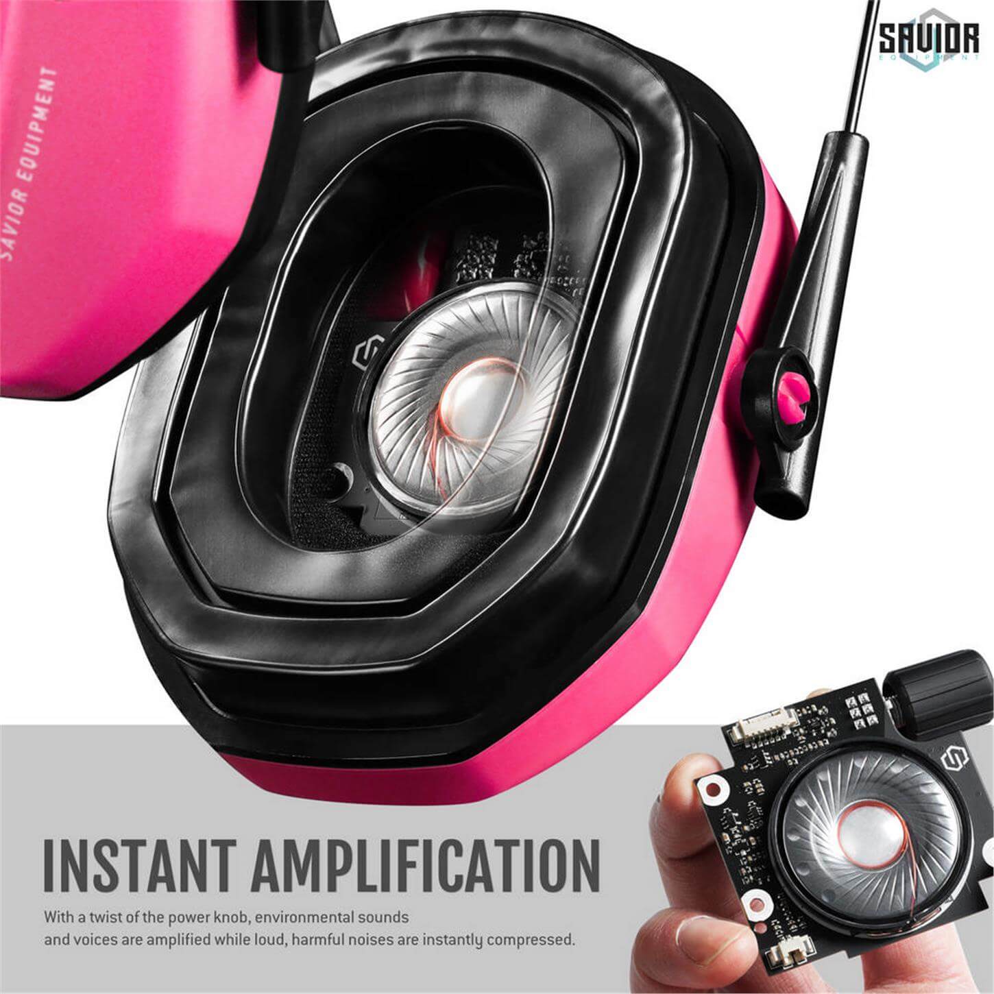 SAVIOR APOLLO Elektronik Atış Kulaklığı (Pembe) SAVIOR | Politak Store