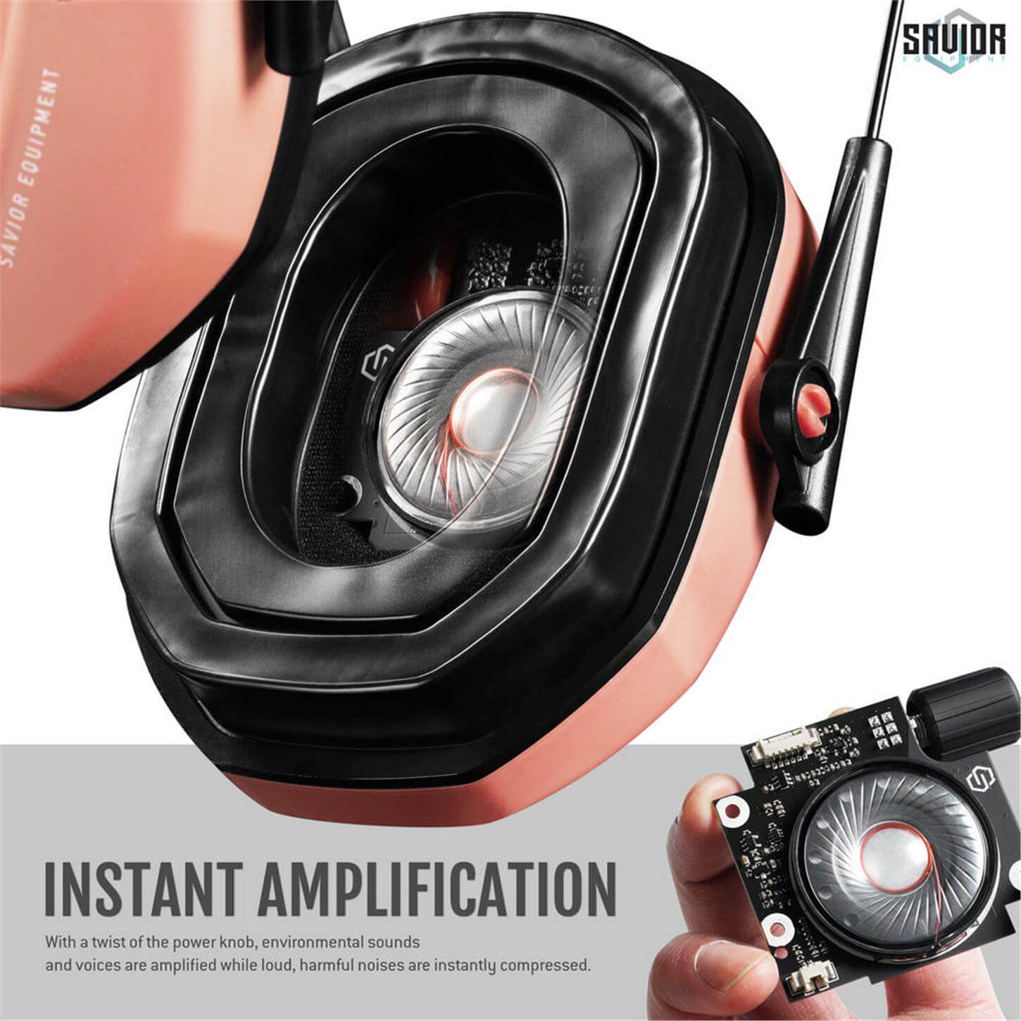 SAVIOR APOLLO Elektronik Atış Kulaklığı (Somon) SAVIOR | Politak Store