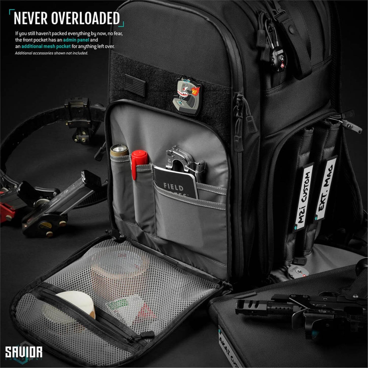 SAVIOR PRO S.E.M.A. Tabanca Sırt Çantası (Mat Siyah) SAVIOR | Politak Store