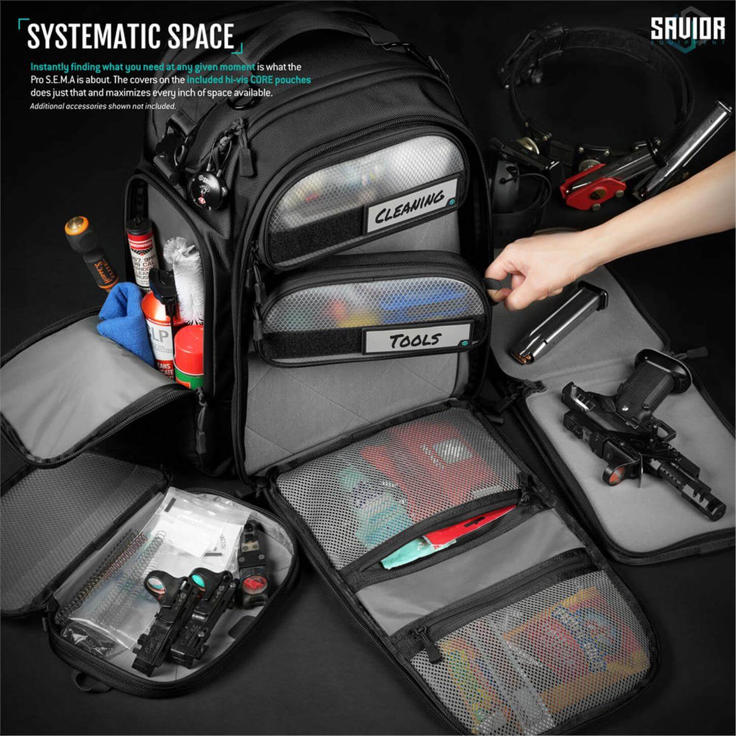 SAVIOR PRO S.E.M.A. Tabanca Sırt Çantası (Mat Siyah) SAVIOR | Politak Store
