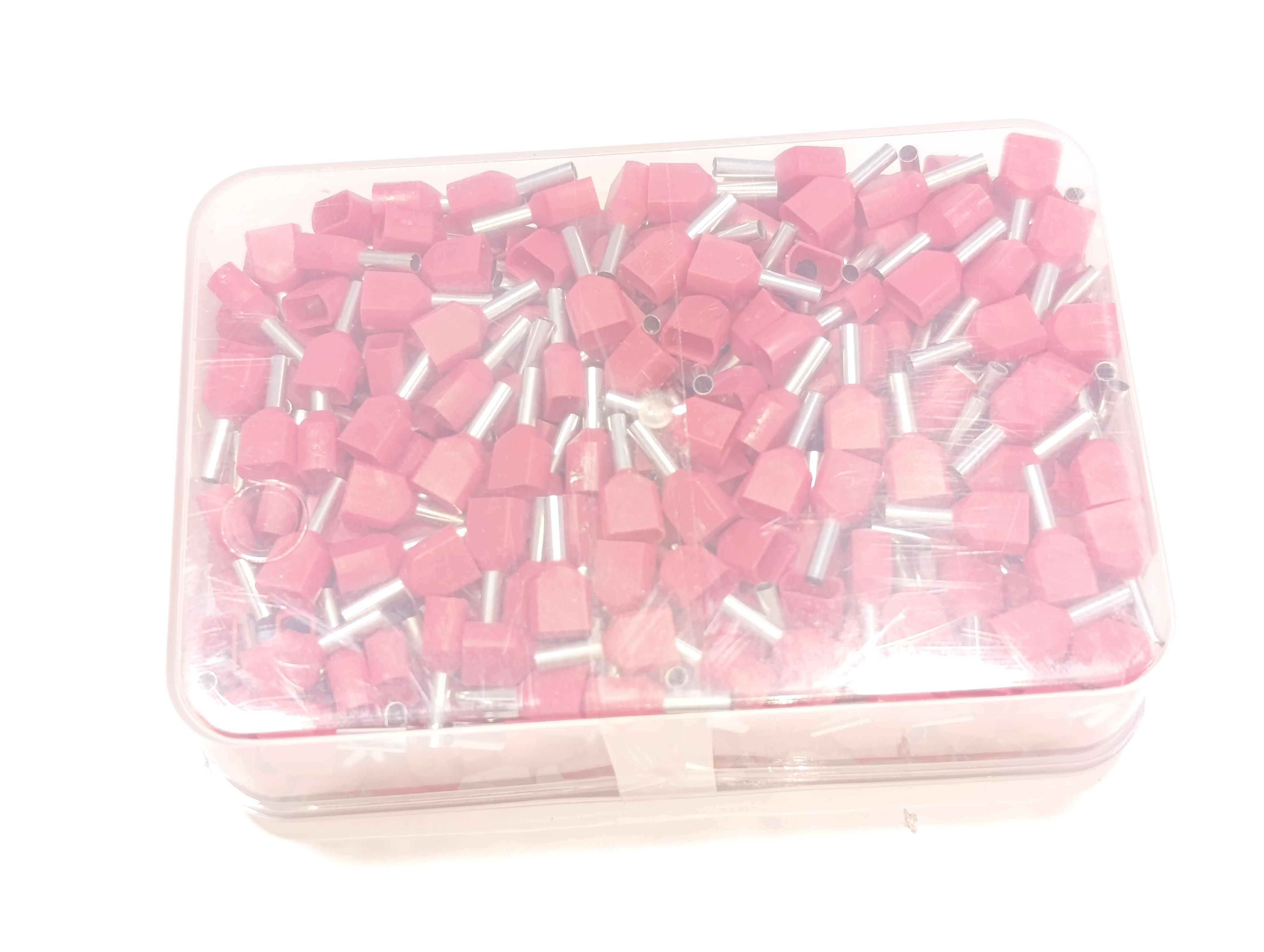 07.Cable Ferrules1.5mm Twin Entry Insulated Wire Ferrules – German Standard – Red – Pack of 5001.5mm Twin Entry Insulated Wire Ferrules – German Standard – Red – Pack of 500