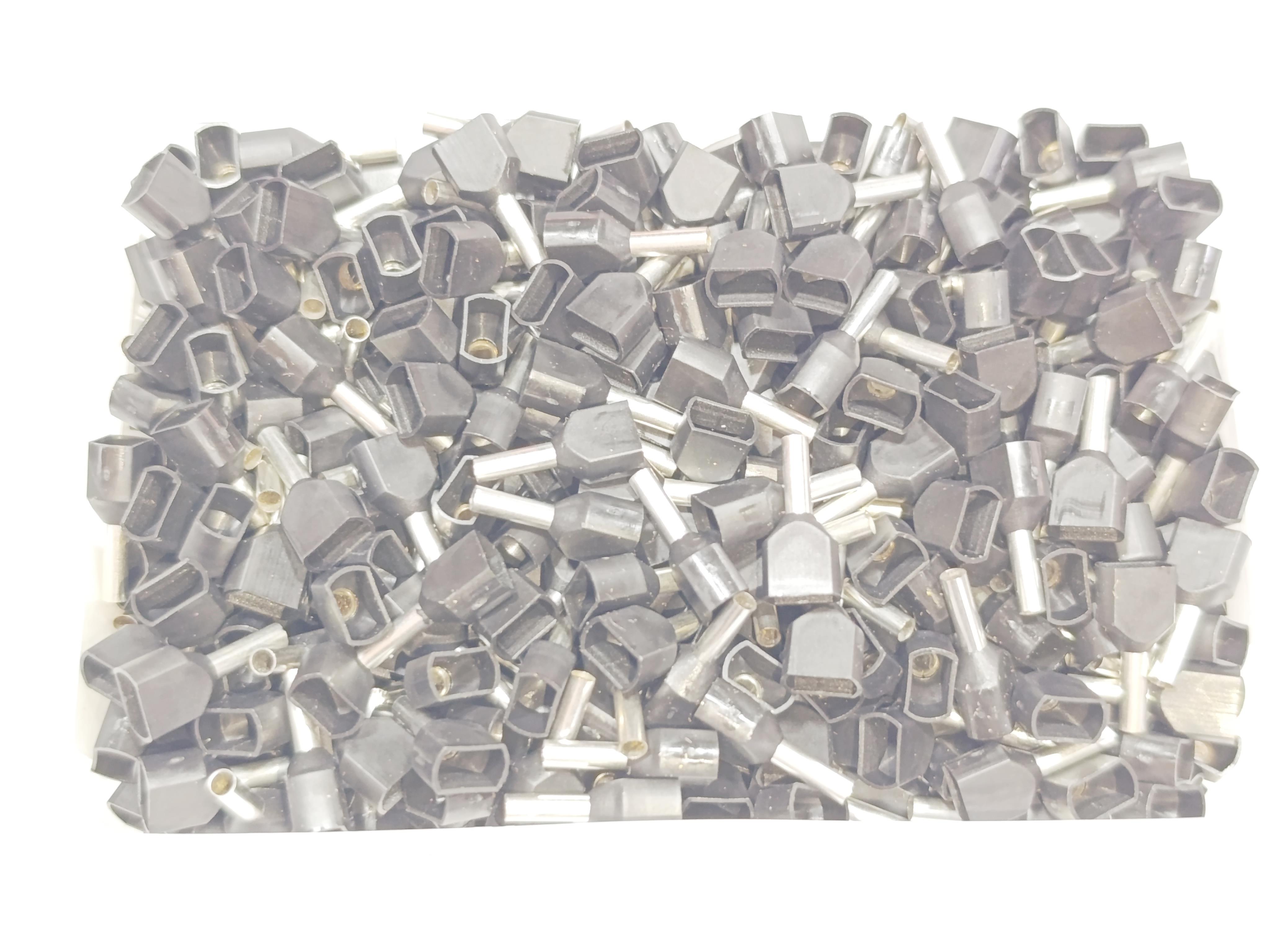 07.Cable Ferrules1.5mm Twin Entry Insulated Wire Ferrules – French Standard – Black – Pack of 5001.5mm Twin Entry Insulated Wire Ferrules – French Standard – Black – Pack of 500