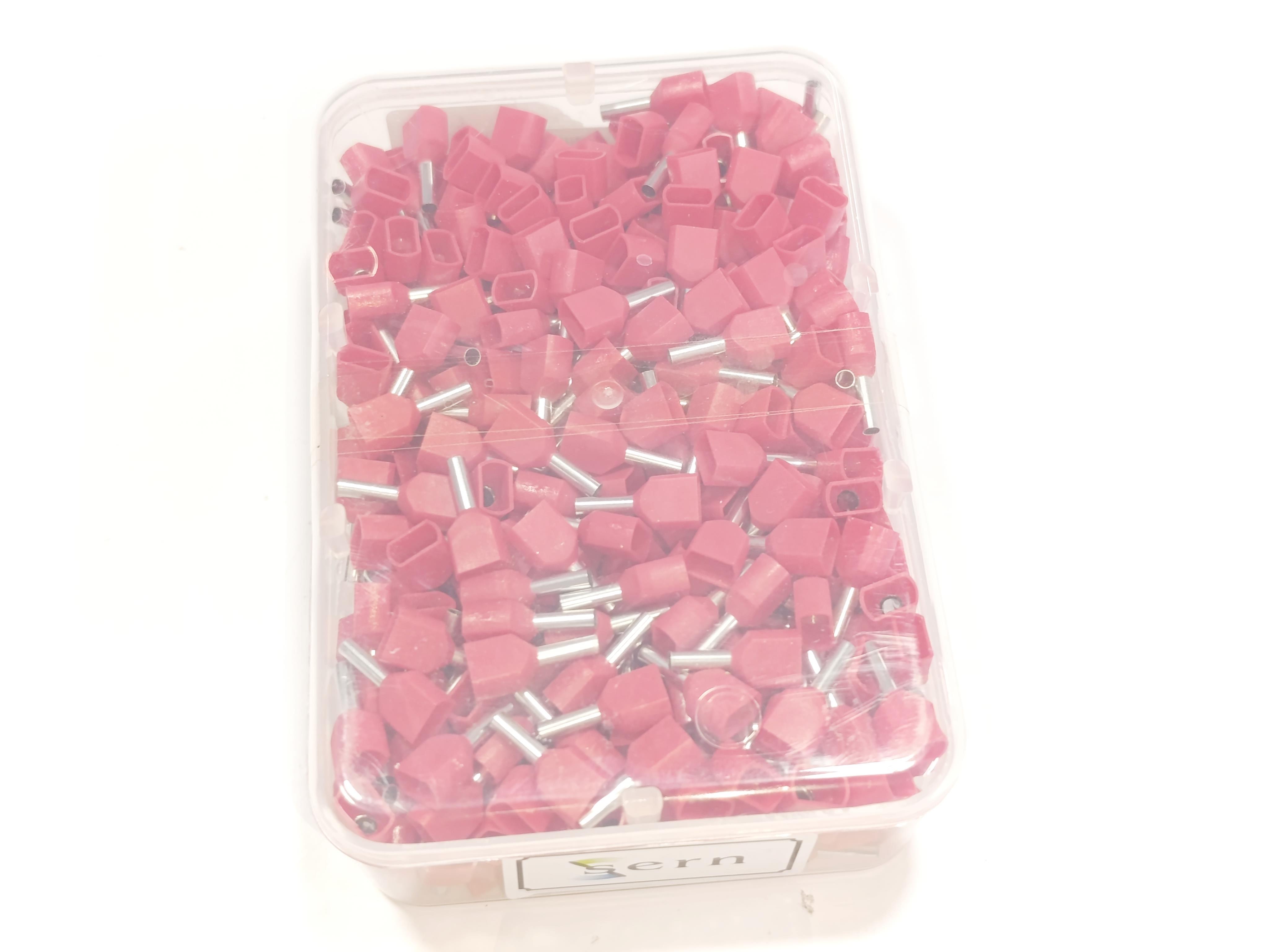 07.Cable Ferrules1.5mm Twin Entry Insulated Wire Ferrules – German Standard – Red – Pack of 5001.5mm Twin Entry Insulated Wire Ferrules – German Standard – Red – Pack of 500