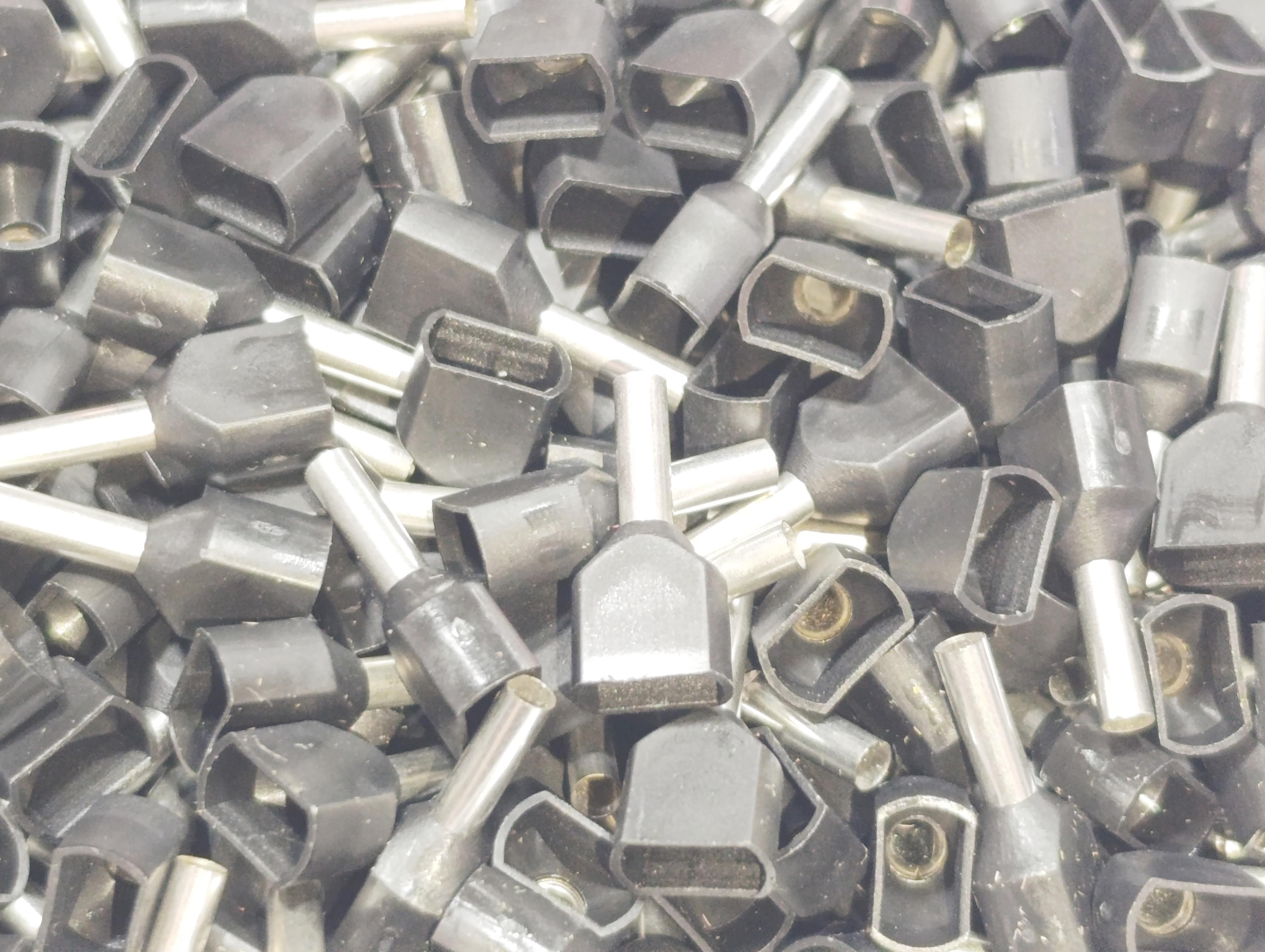 07.Cable Ferrules1.5mm Twin Entry Insulated Wire Ferrules – French Standard – Black – Pack of 5001.5mm Twin Entry Insulated Wire Ferrules – French Standard – Black – Pack of 500