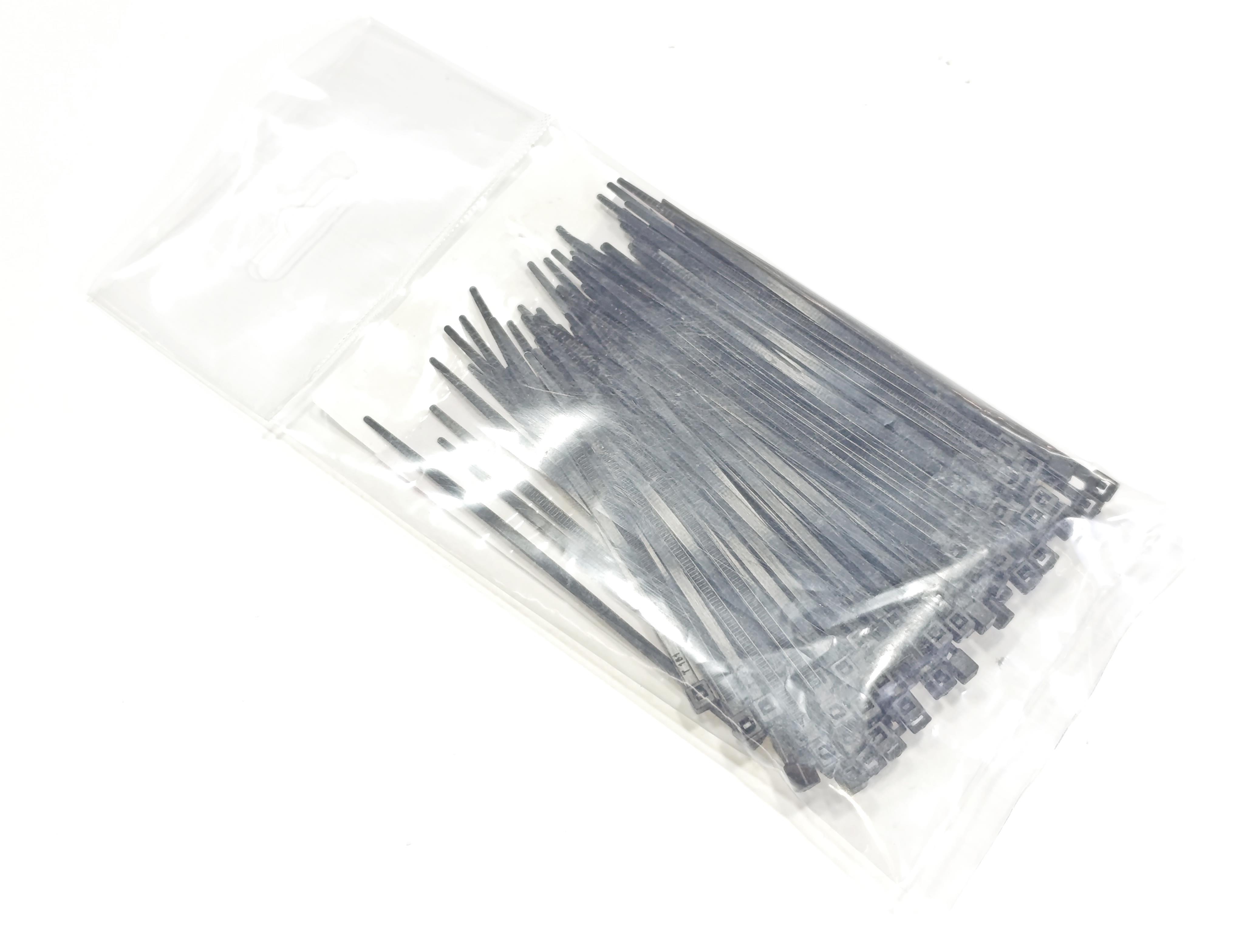06. Cable Ties and Accessories10cm Standard Black Cable Ties – 2.5mm Width Plastic Zip Ties – Pack of 10010cm Standard Black Cable Ties – 2.5mm Width Plastic Zip Ties – Pack of 100