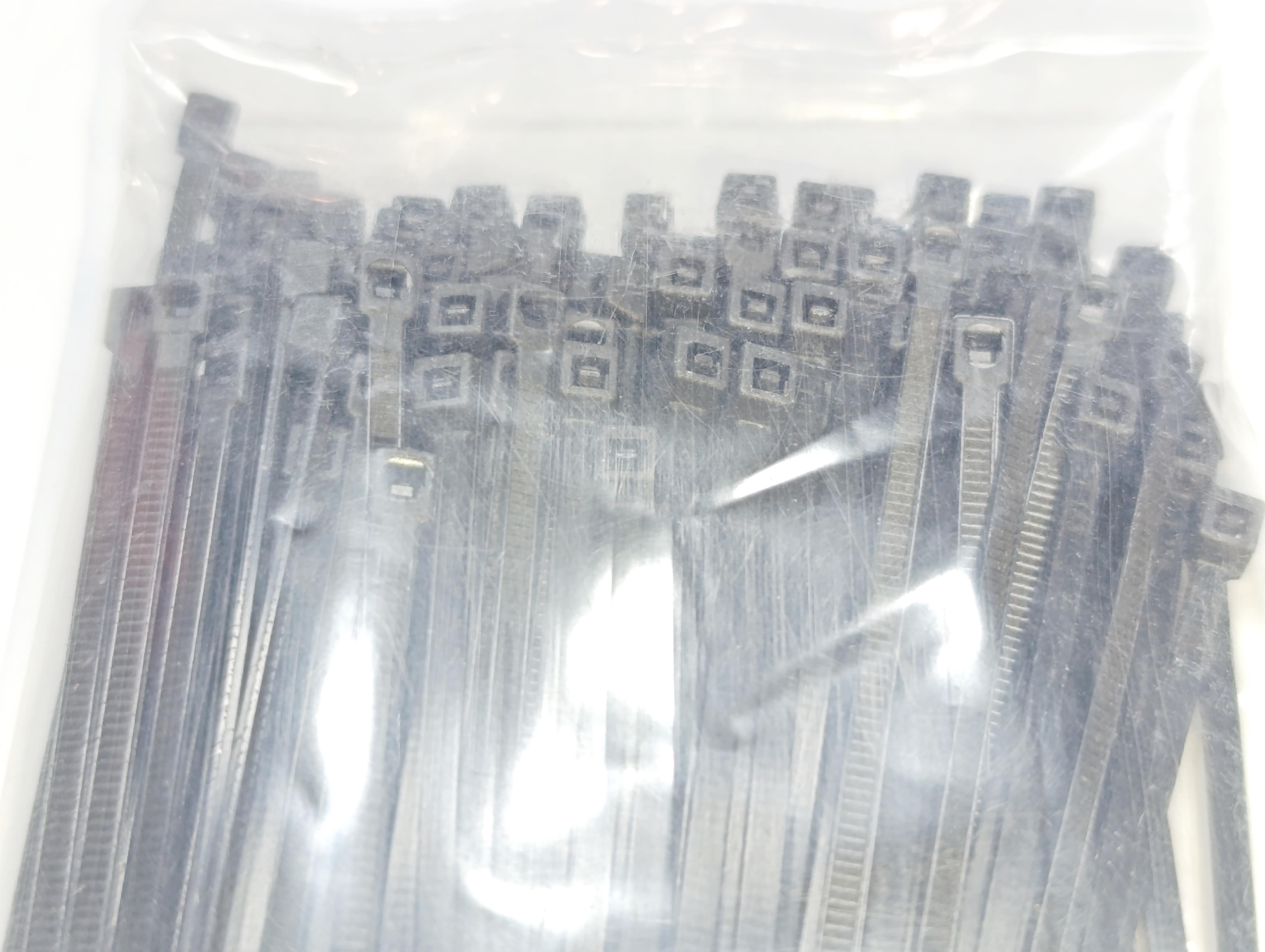 06. Cable Ties and Accessories10cm Standard Black Cable Ties – 2.5mm Width Plastic Zip Ties – Pack of 10010cm Standard Black Cable Ties – 2.5mm Width Plastic Zip Ties – Pack of 100