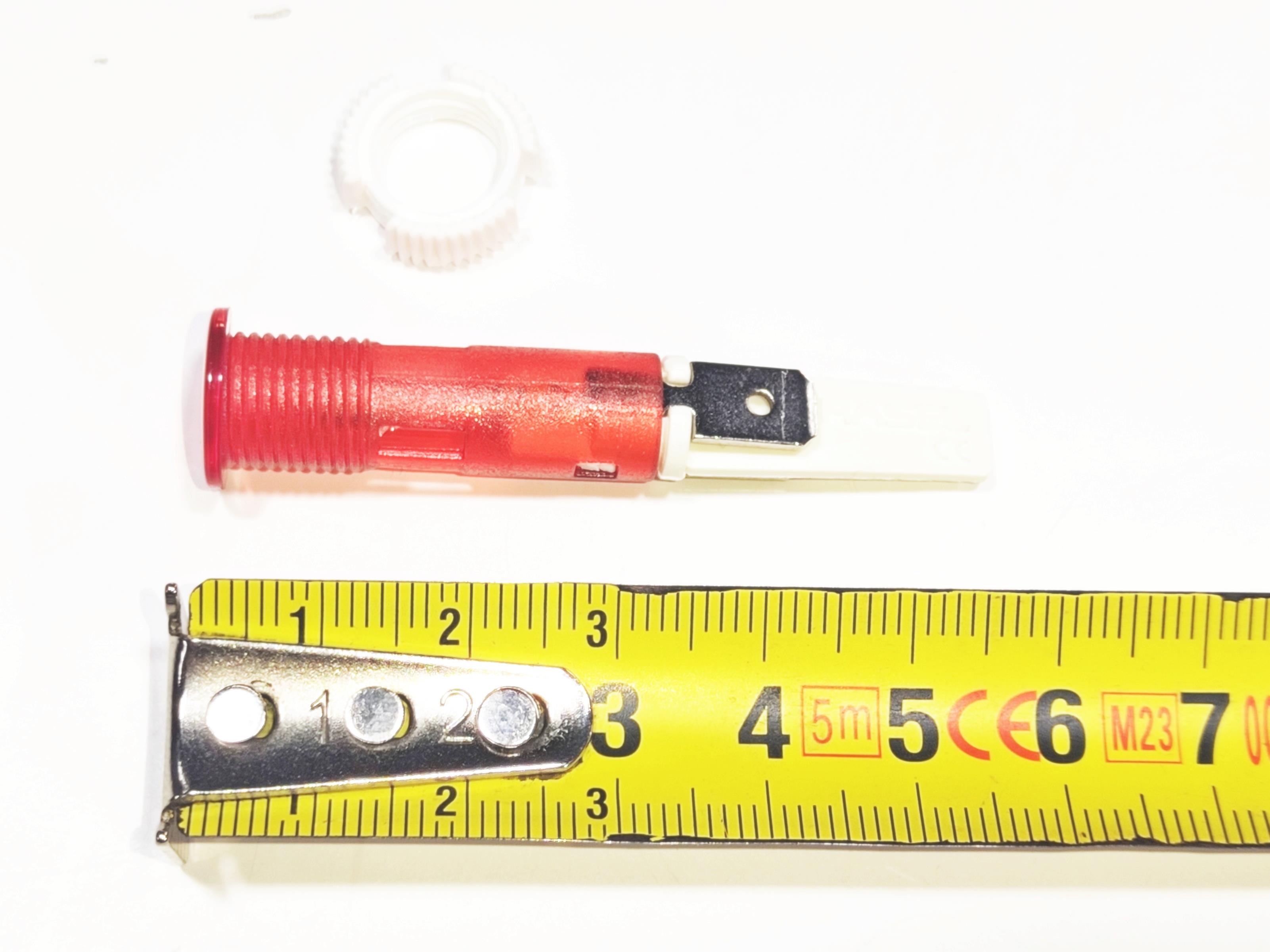 10mm Kırmızı Somunlu Sinyal Lambası 