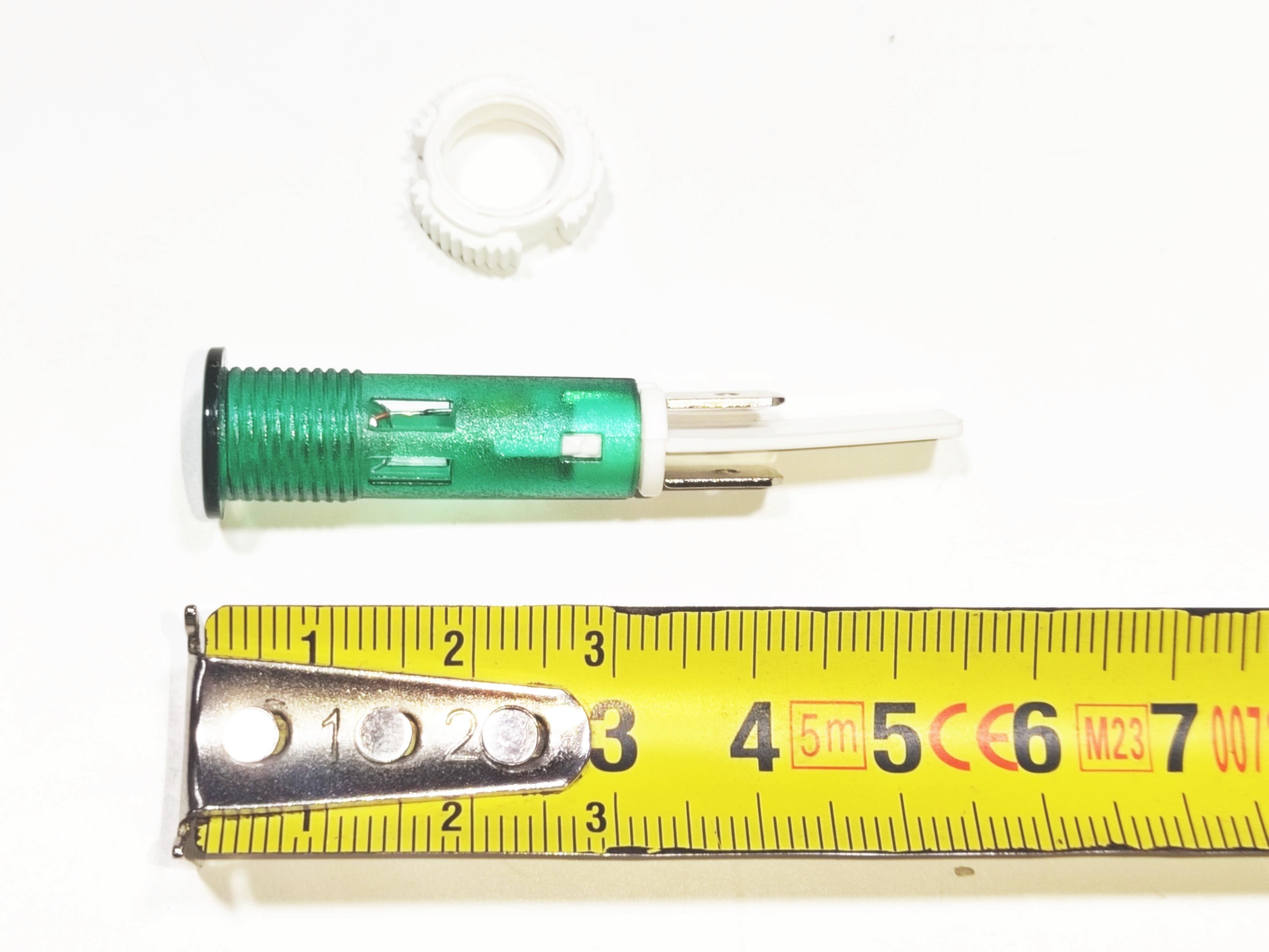 10mm Yeşil Somunlu Sinyal Lambası 