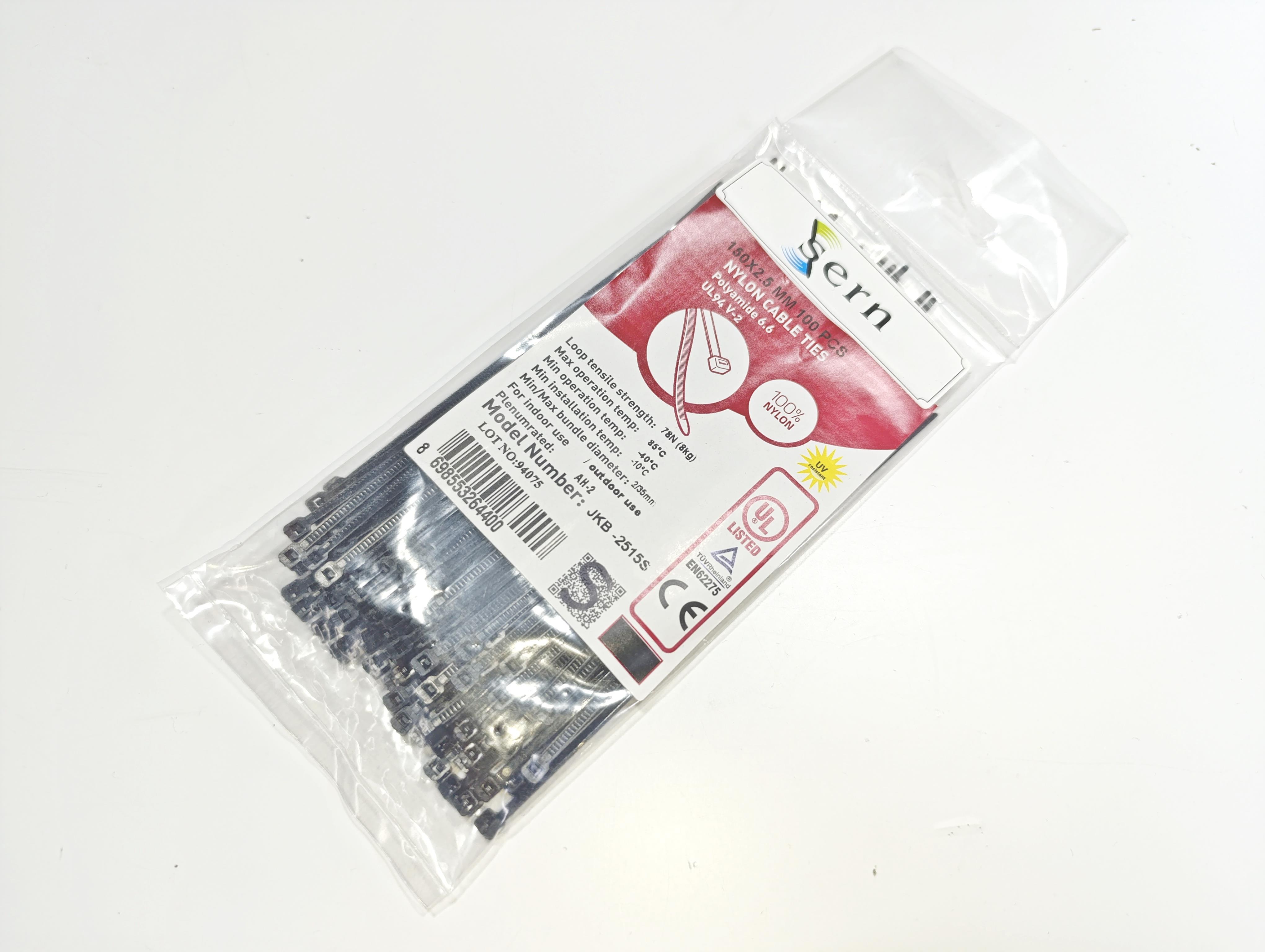 06. Cable Ties and Accessories15cm Standard Black Cable Ties – 2.5mm Width Plastic Zip Ties – Pack of 10015cm Standard Black Cable Ties – 2.5mm Width Plastic Zip Ties – Pack of 100