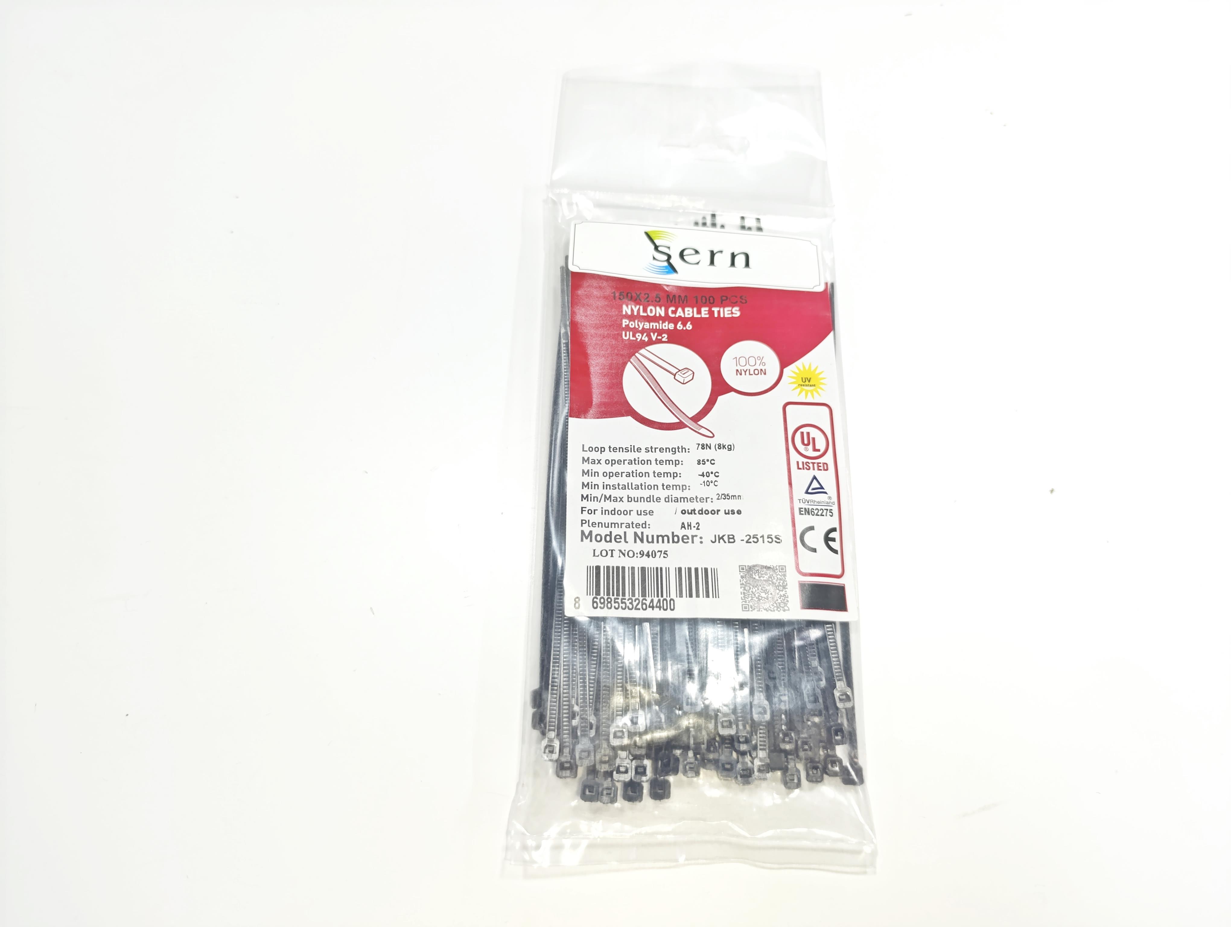 06. Cable Ties and Accessories15cm Standard Black Cable Ties – 2.5mm Width Plastic Zip Ties – Pack of 10015cm Standard Black Cable Ties – 2.5mm Width Plastic Zip Ties – Pack of 100